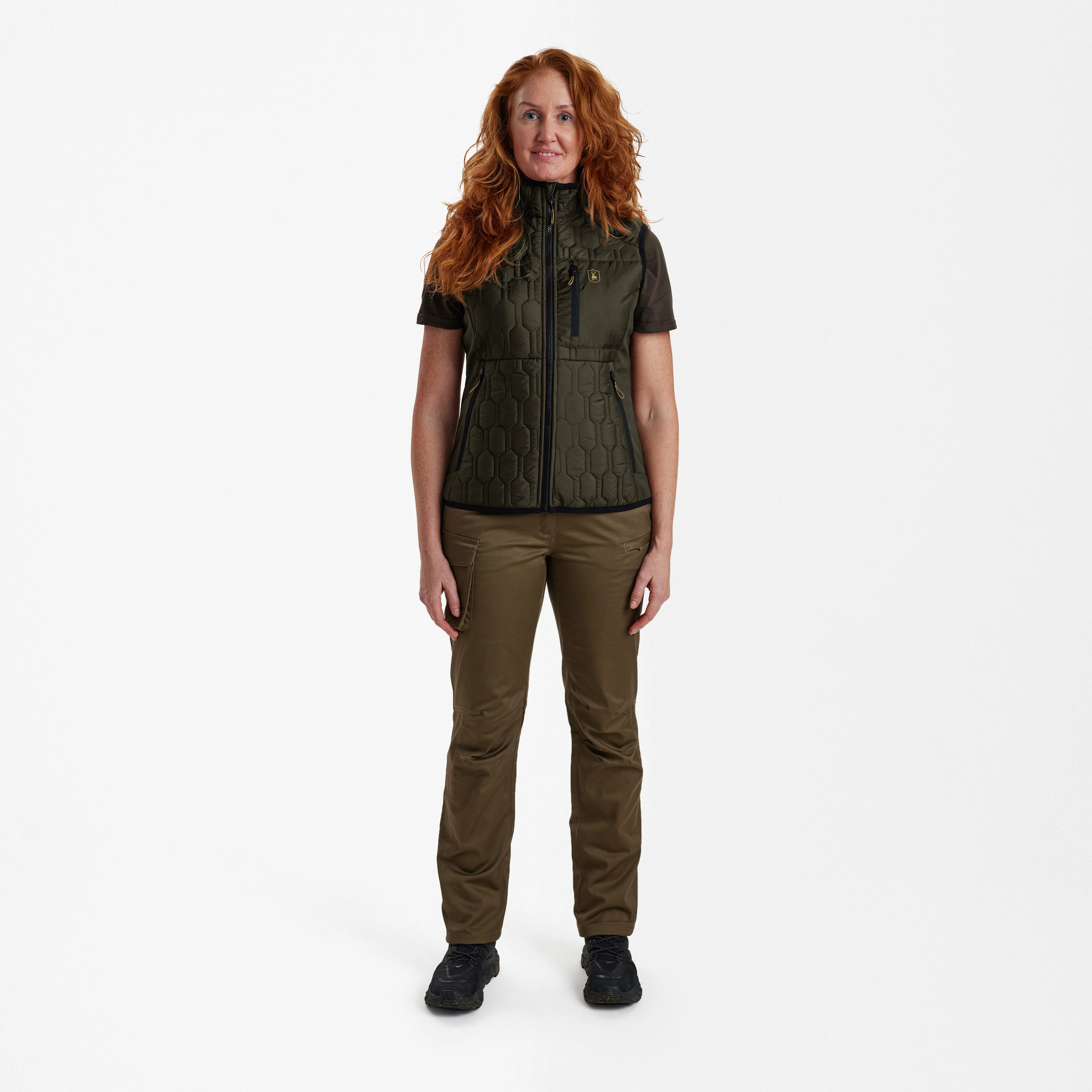 Lady Mossdale quiltad väst Forest Green - Deerhunter - Image 3