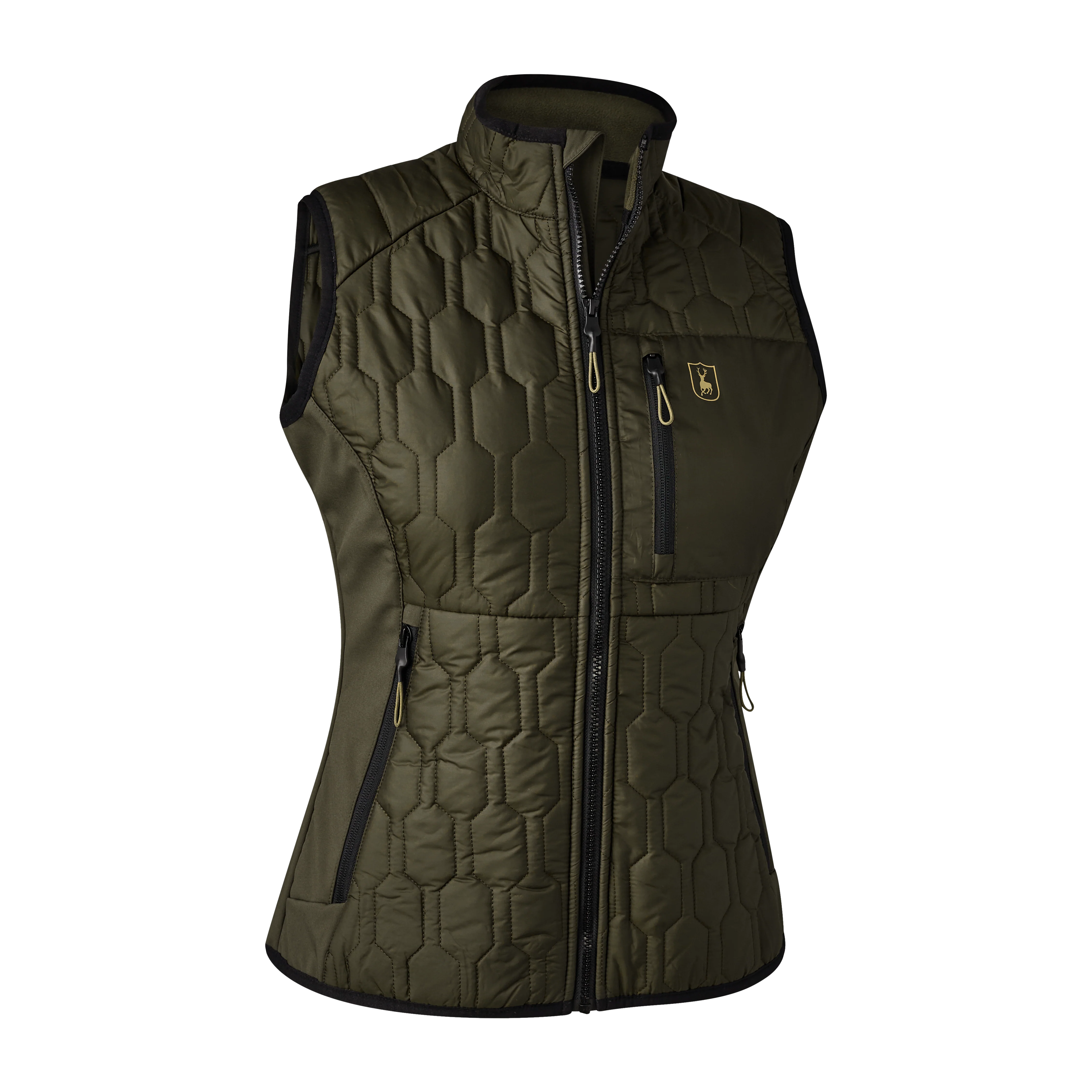 Lady Mossdale quiltad väst Forest Green - Deerhunter - Image 4