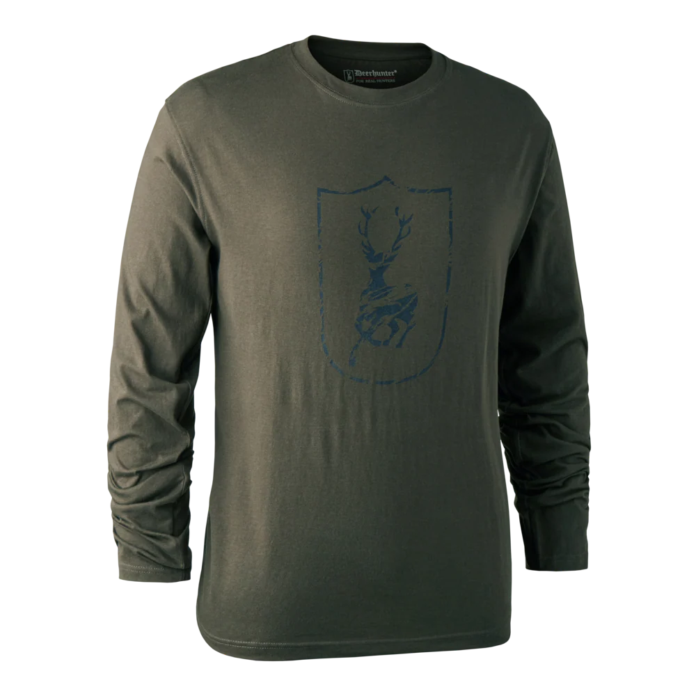 Långärmad T-shirt med sköldlogotyp - Deerhunter