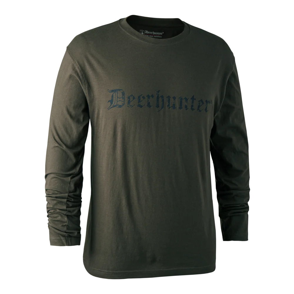 Långärmad T-shirt med text - Deerhunter