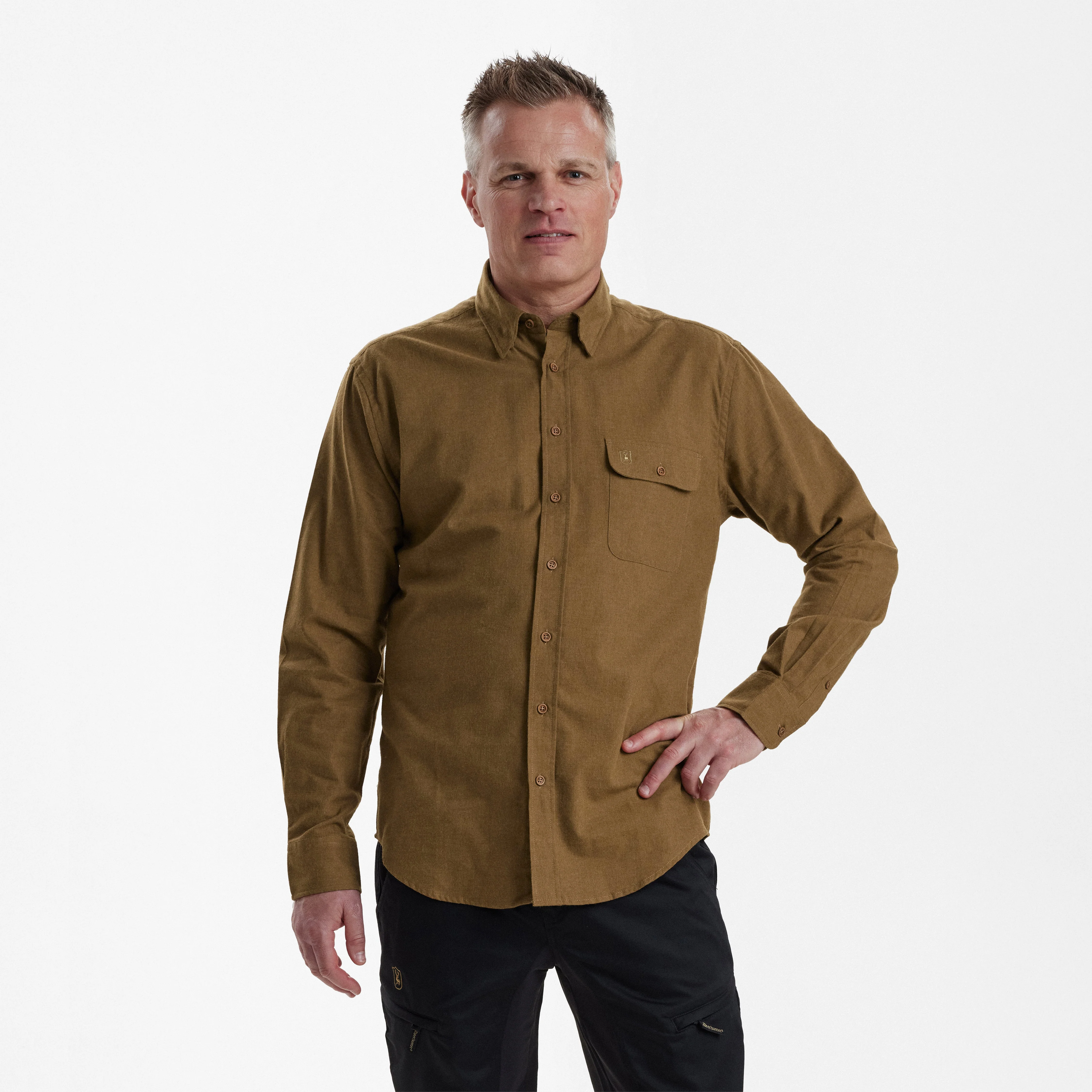 Liam skjorta Ocher Brown - Deerhunter