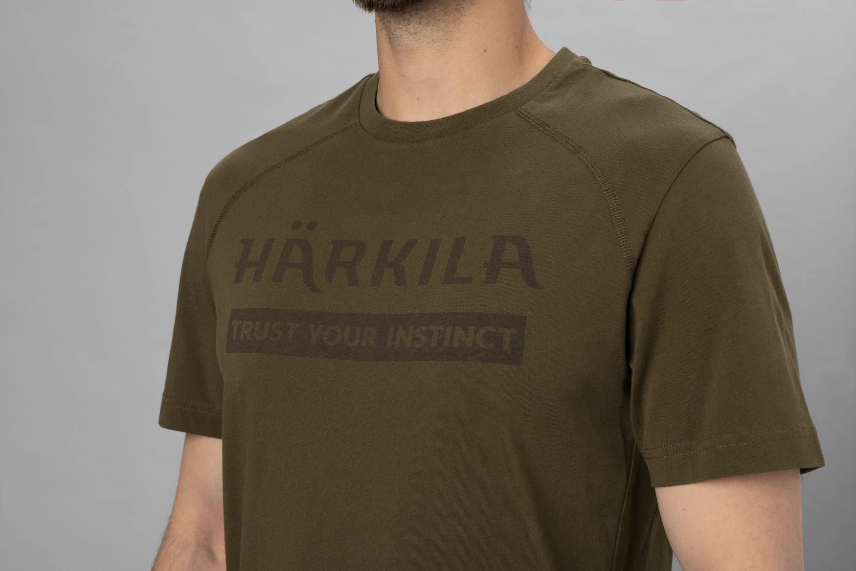 Logo kortärmad T-shirt Willow green - Härkila - Image 4