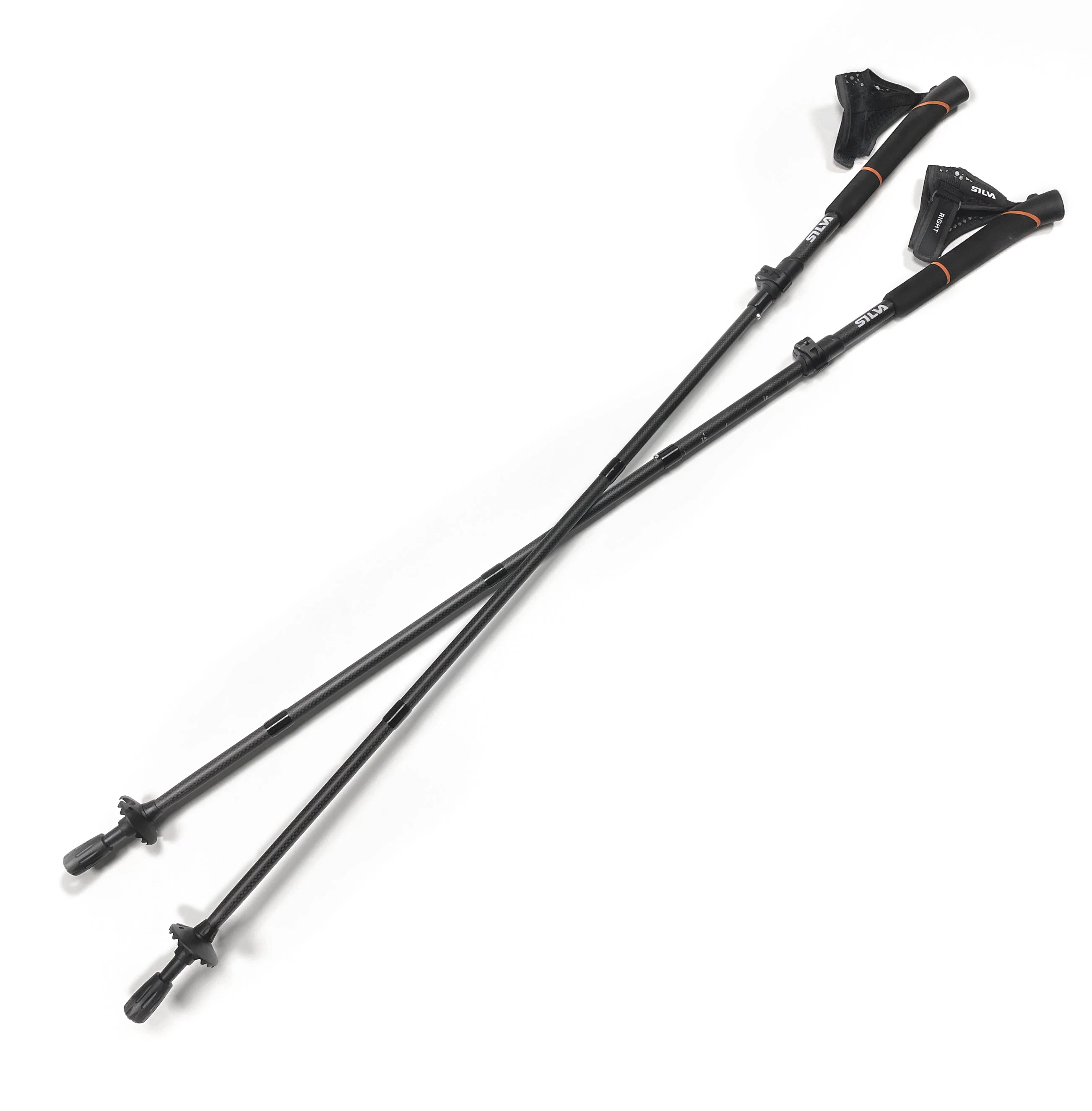 Löparstavar kolfiber justerbara 100–120 cm – Silva