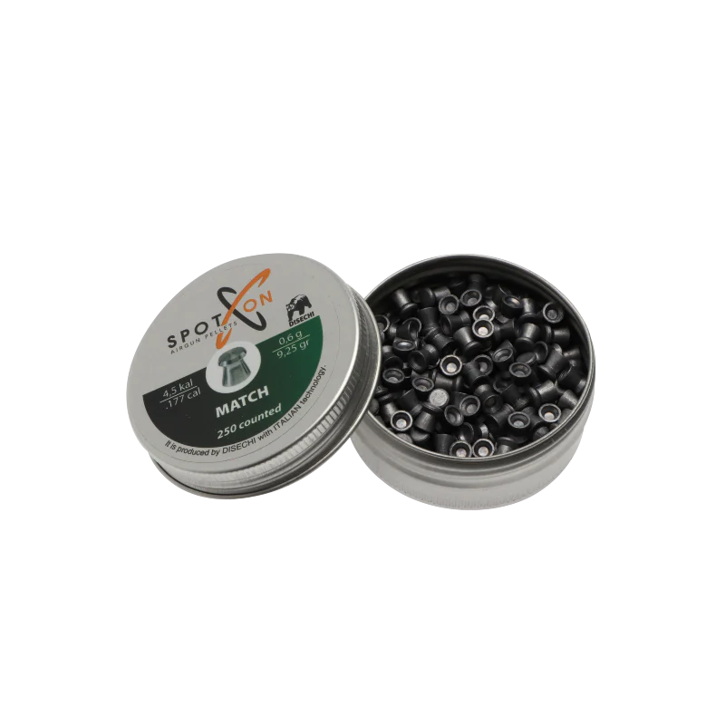Match 4,5mm - 0,60 g/9,25 grain - 250 stycken per burk - Spoton