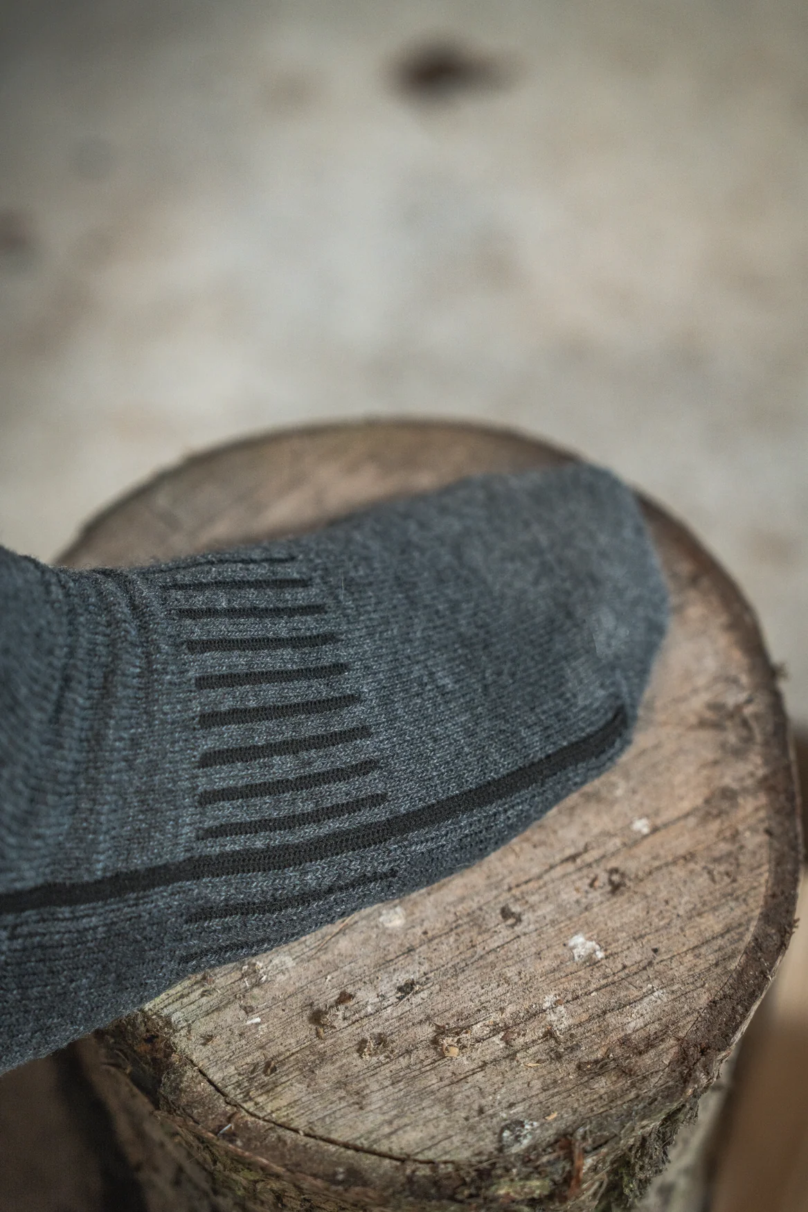 Merino-sockor Grå/Melange/Svart - Heavy Field - Image 2