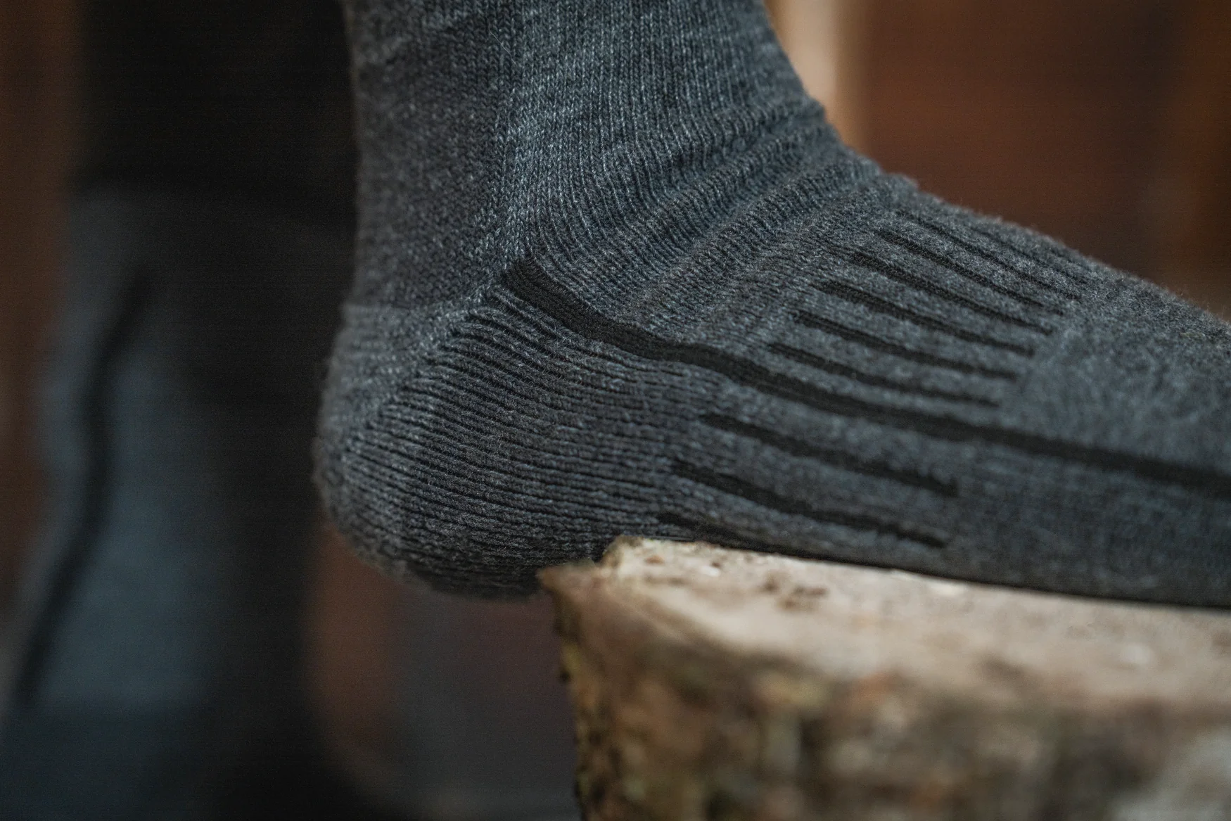 Merino-sockor Grå/Melange/Svart - Heavy Field - Image 4