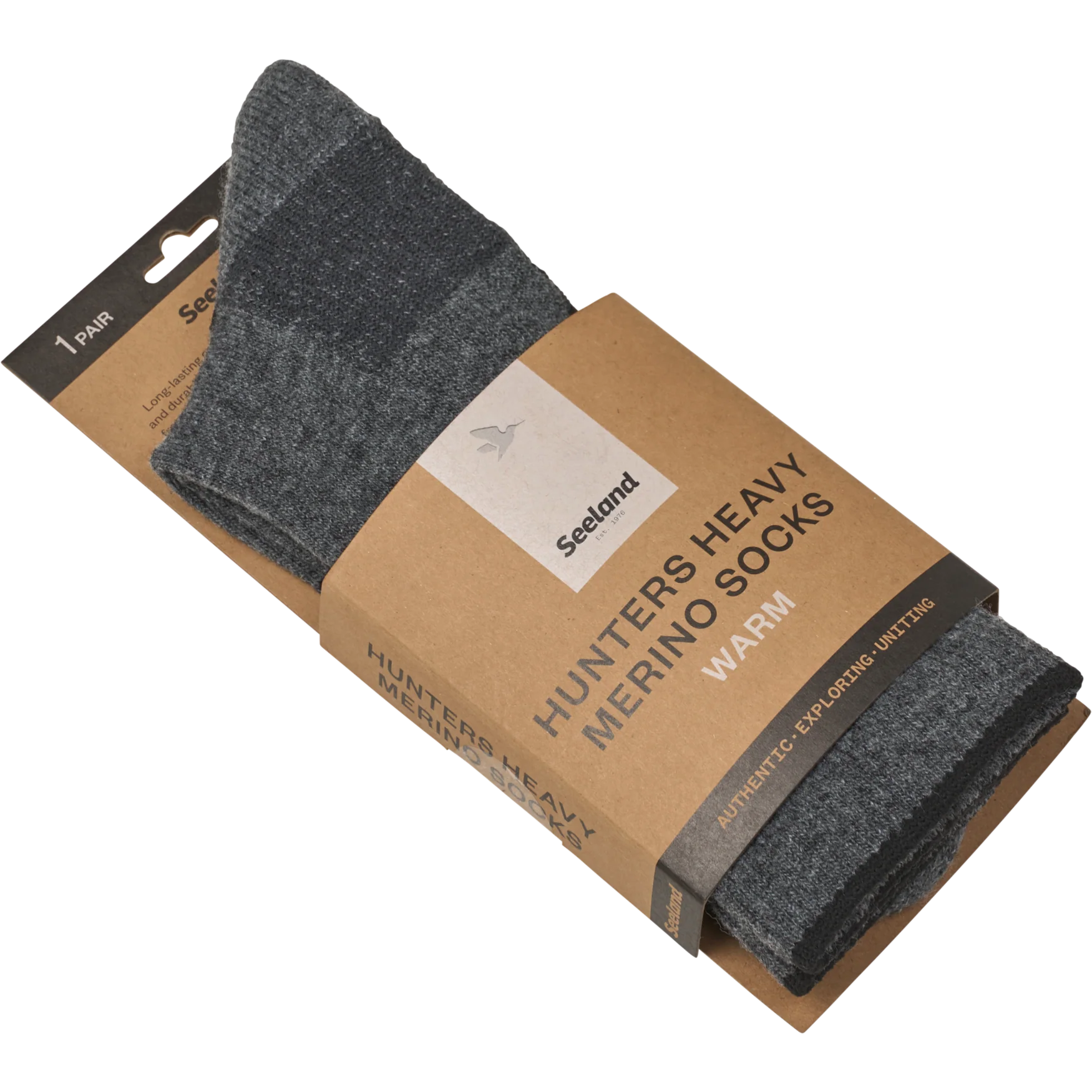 Merino-sockor Grå/Melange/Svart - Heavy Field - Image 5