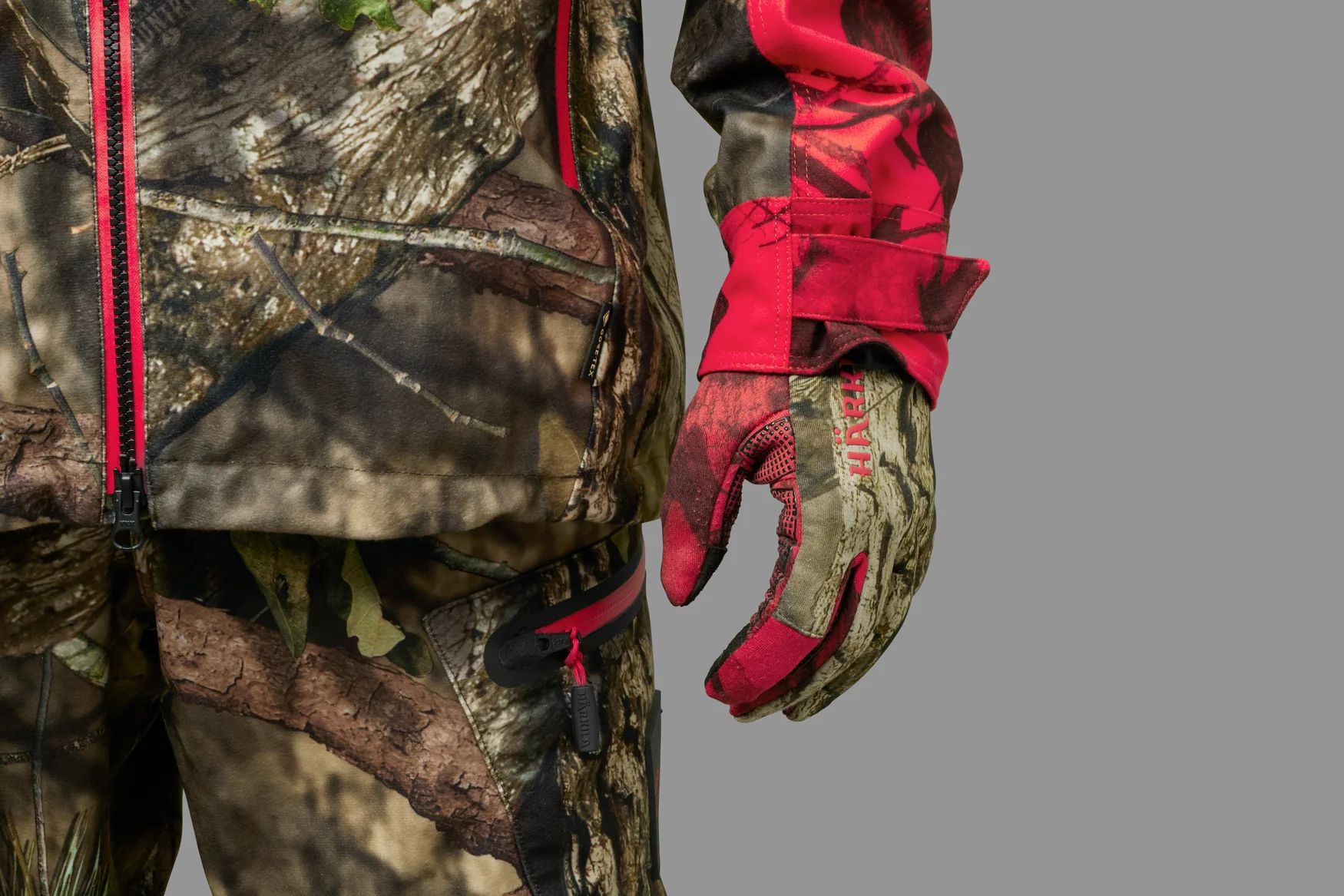 Moose Hunter 2.0 fleecehandske MossyOak®Break-Up Country®/MossyOak®Red - Härkila - Image 3