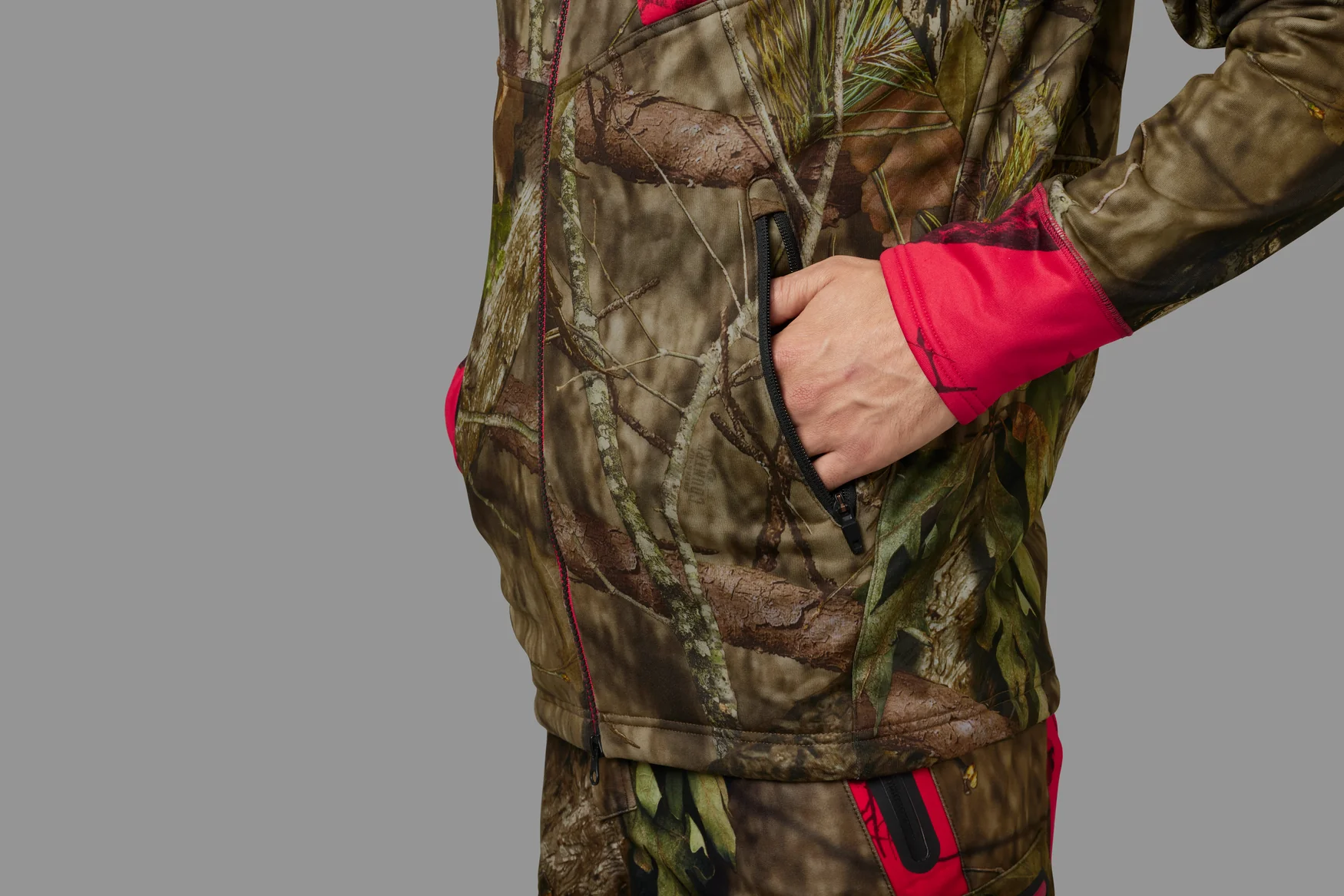Moose Hunter 2.0 fleecejacka MossyOak®Break-Up Country®/MossyOak®Red - Härkila - Image 4