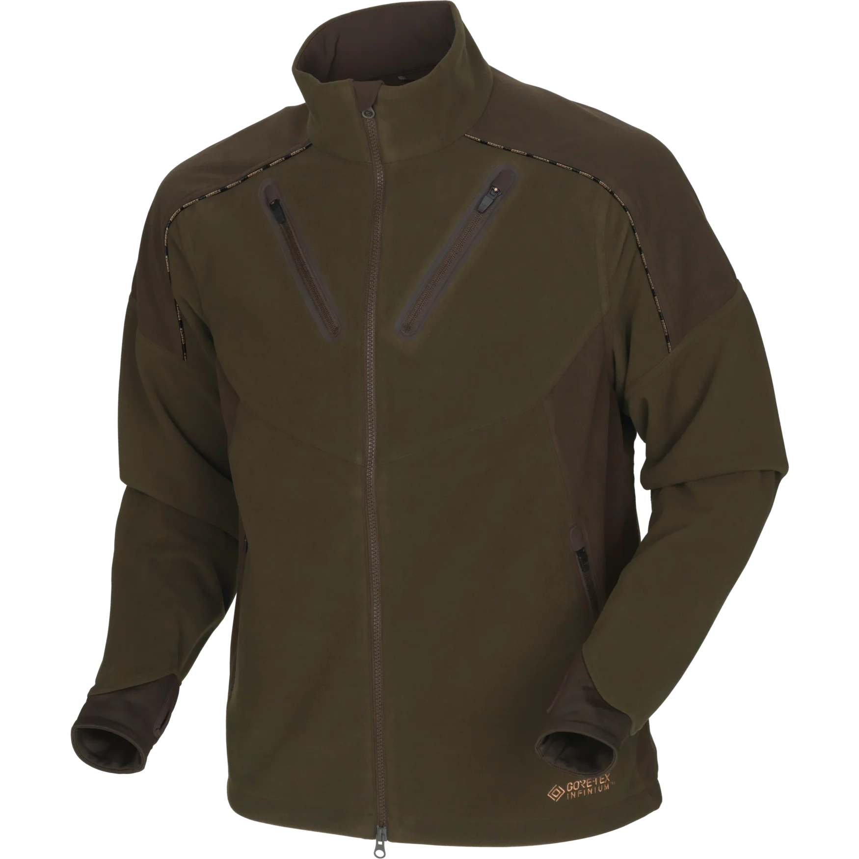 Mountain Hunter fleece jacka Hunting green/Shadow brown - Härkila