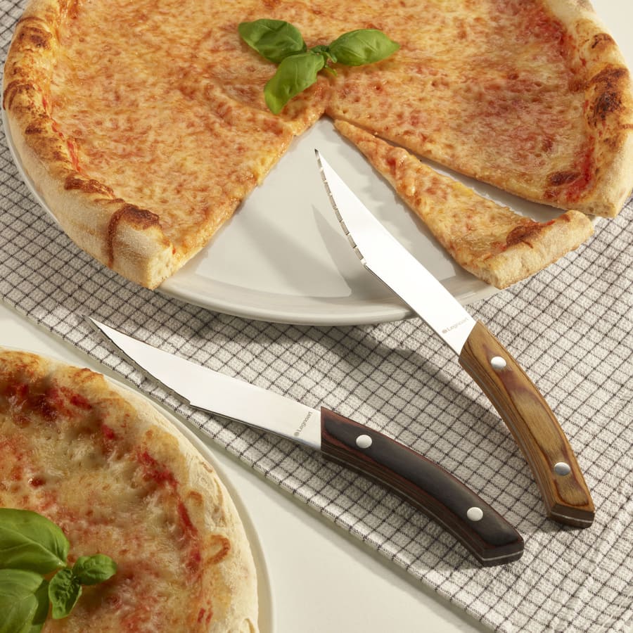 Pizza- och stekknivset 4 st mörka handtag - Legnoart NAPOLI - Image 4