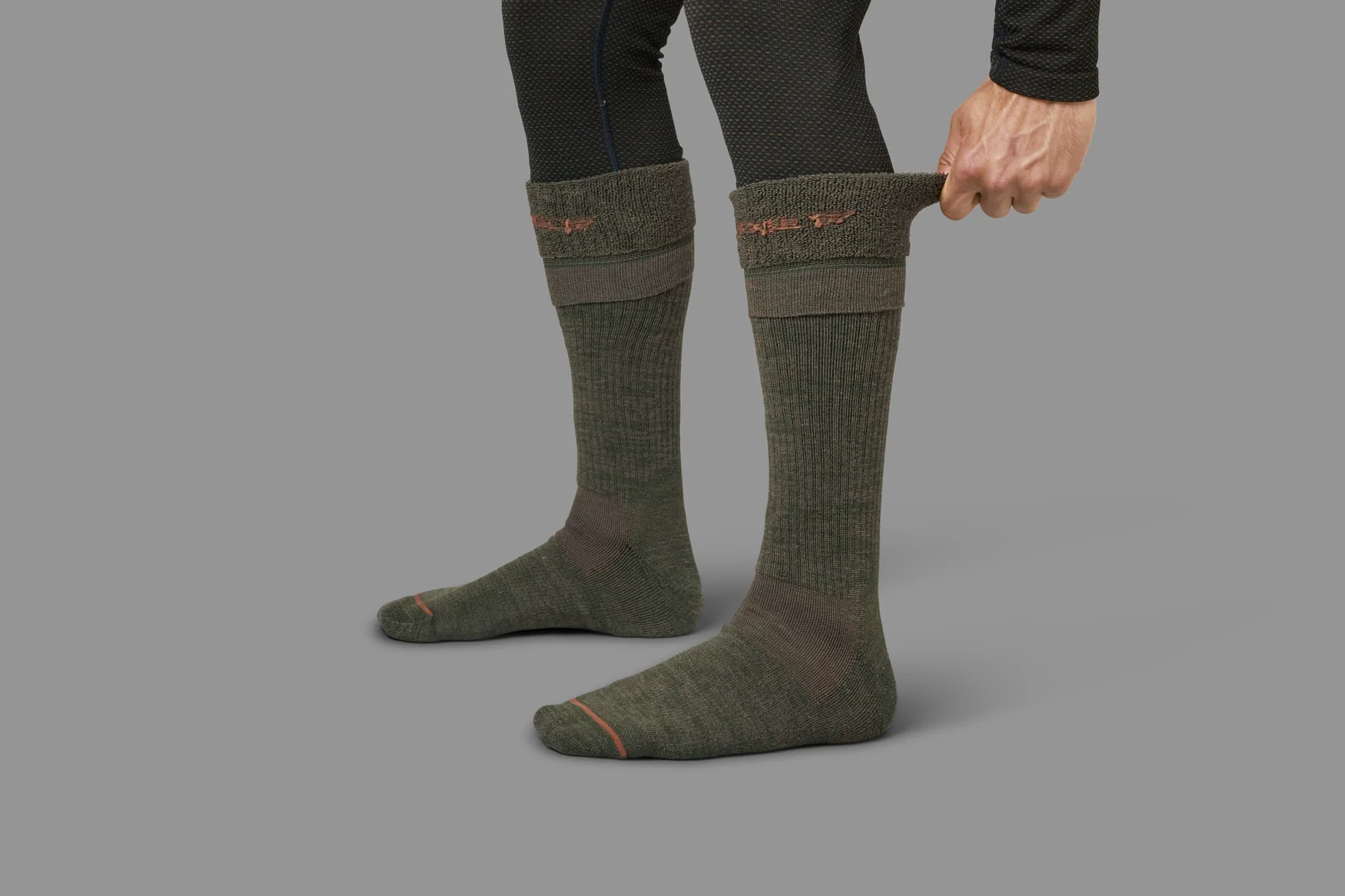 Pro Hunter 2.0 långa strumpor Willow green/Shadow brown - Härkila - Image 2