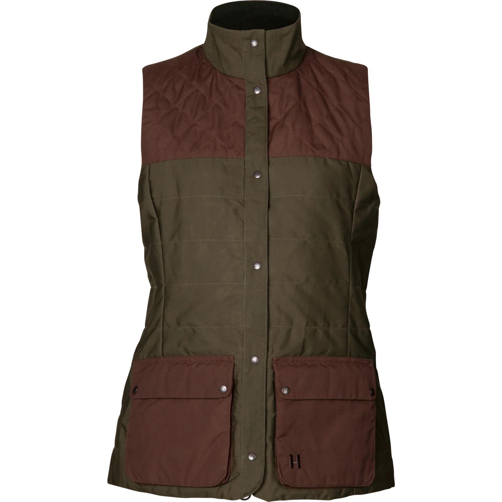 Retrieve Västen Dam Dark warm olive/Burgundy - Härkila