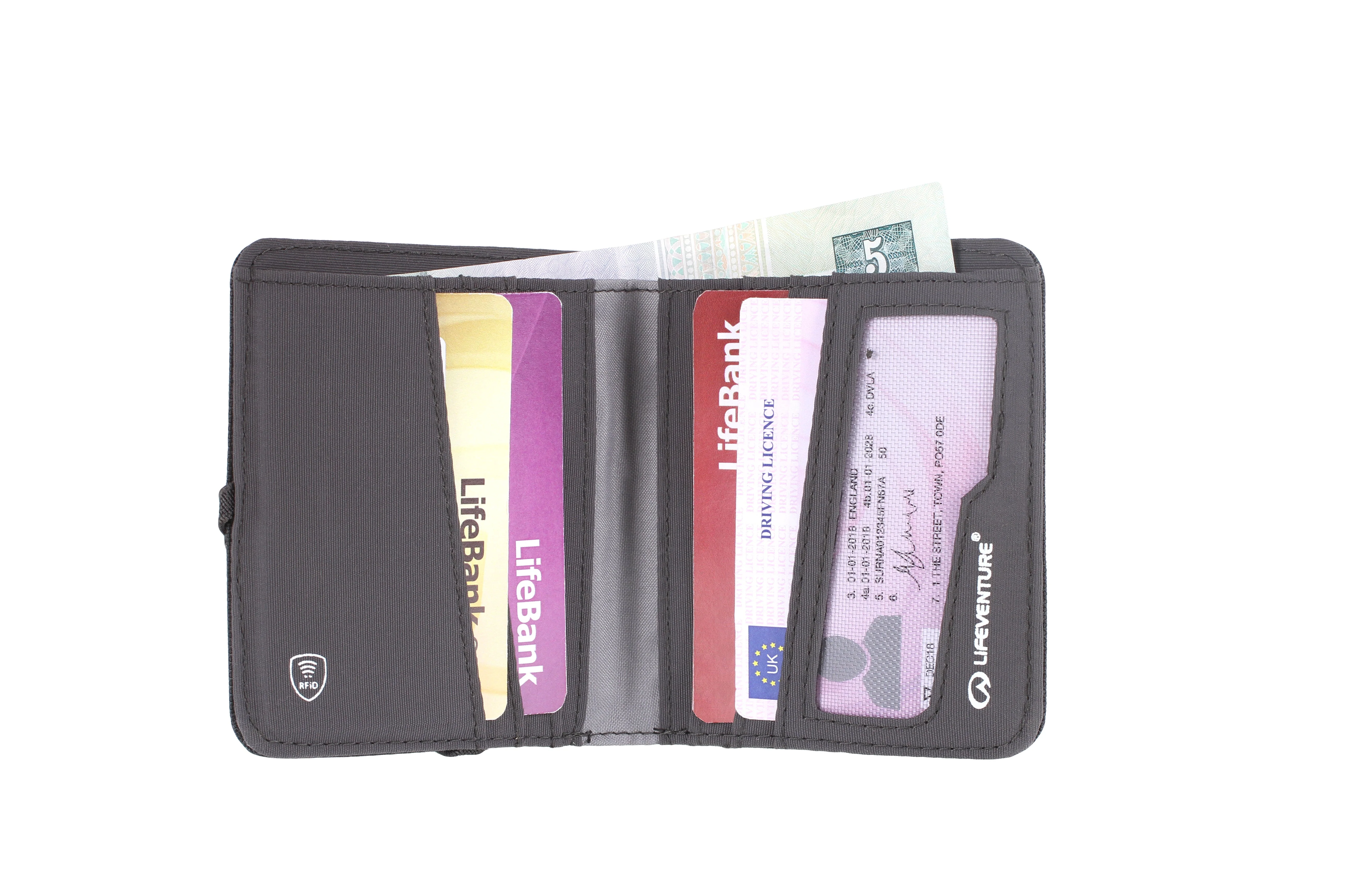 RFID Kompakt Plånbok, Återvunnen, Grå – Life Venture