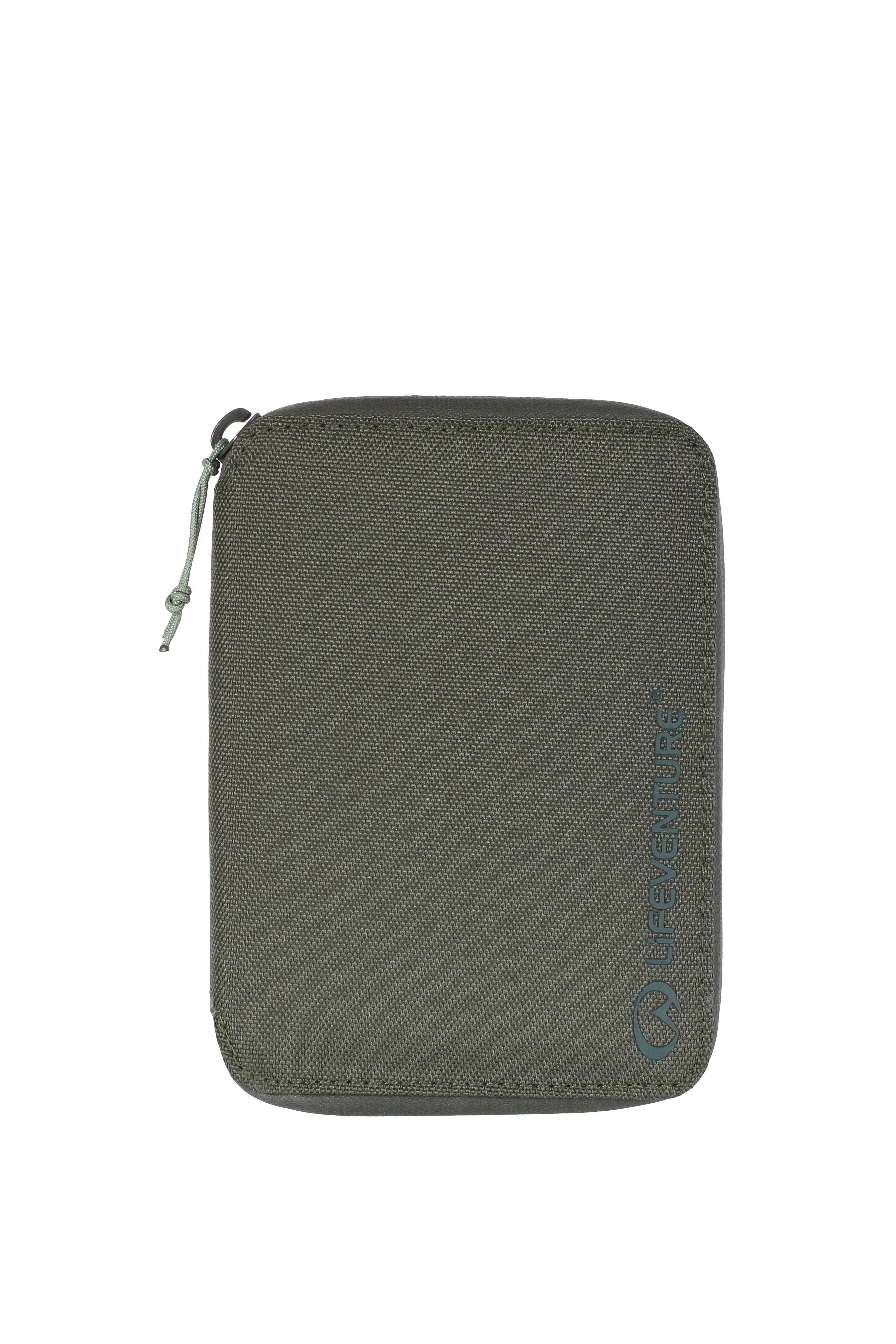 RFID Mini reseplånbok, återvunnen, oliv – Life Venture