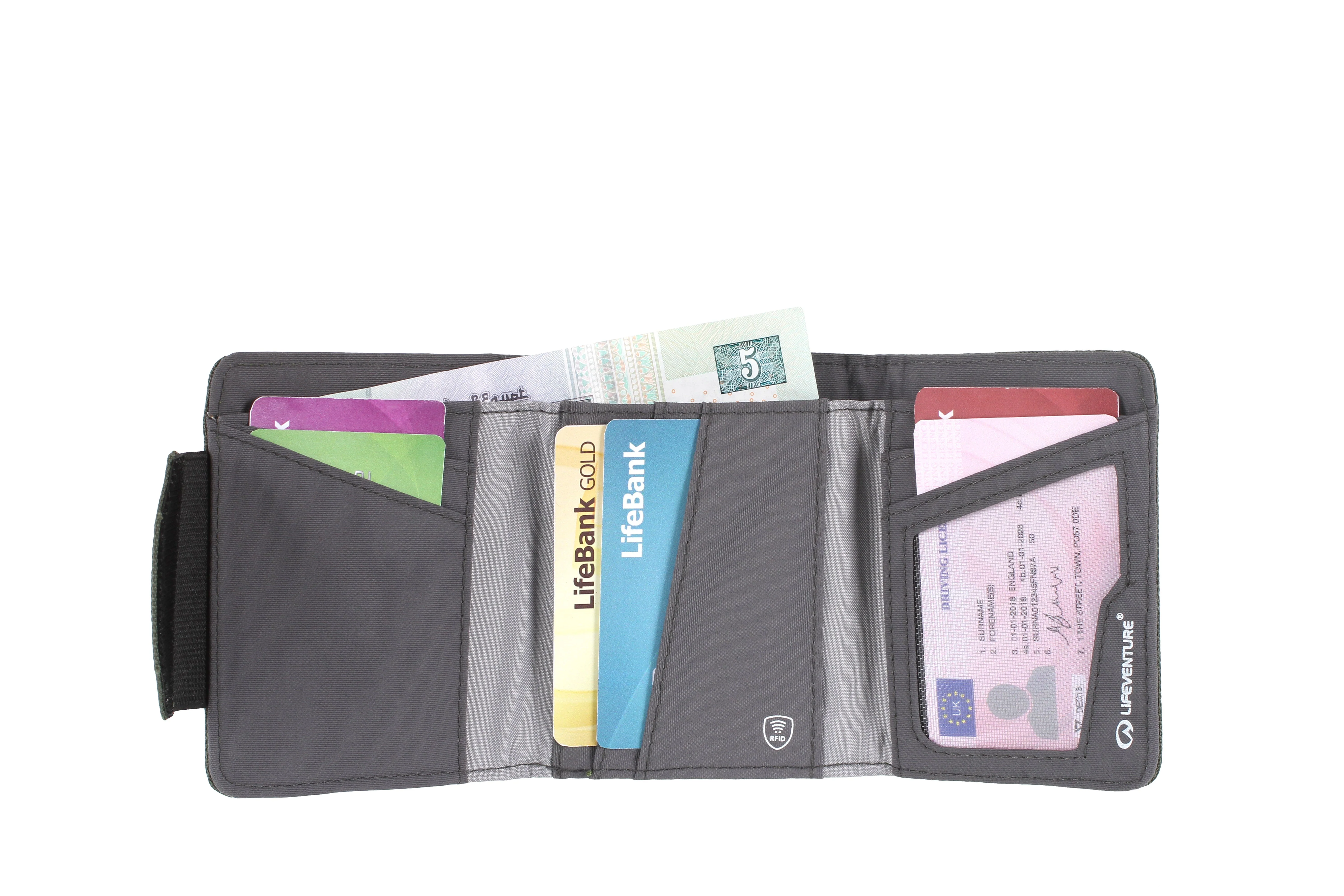 RFID-plånbok, återvunnen, grå – Life Venture