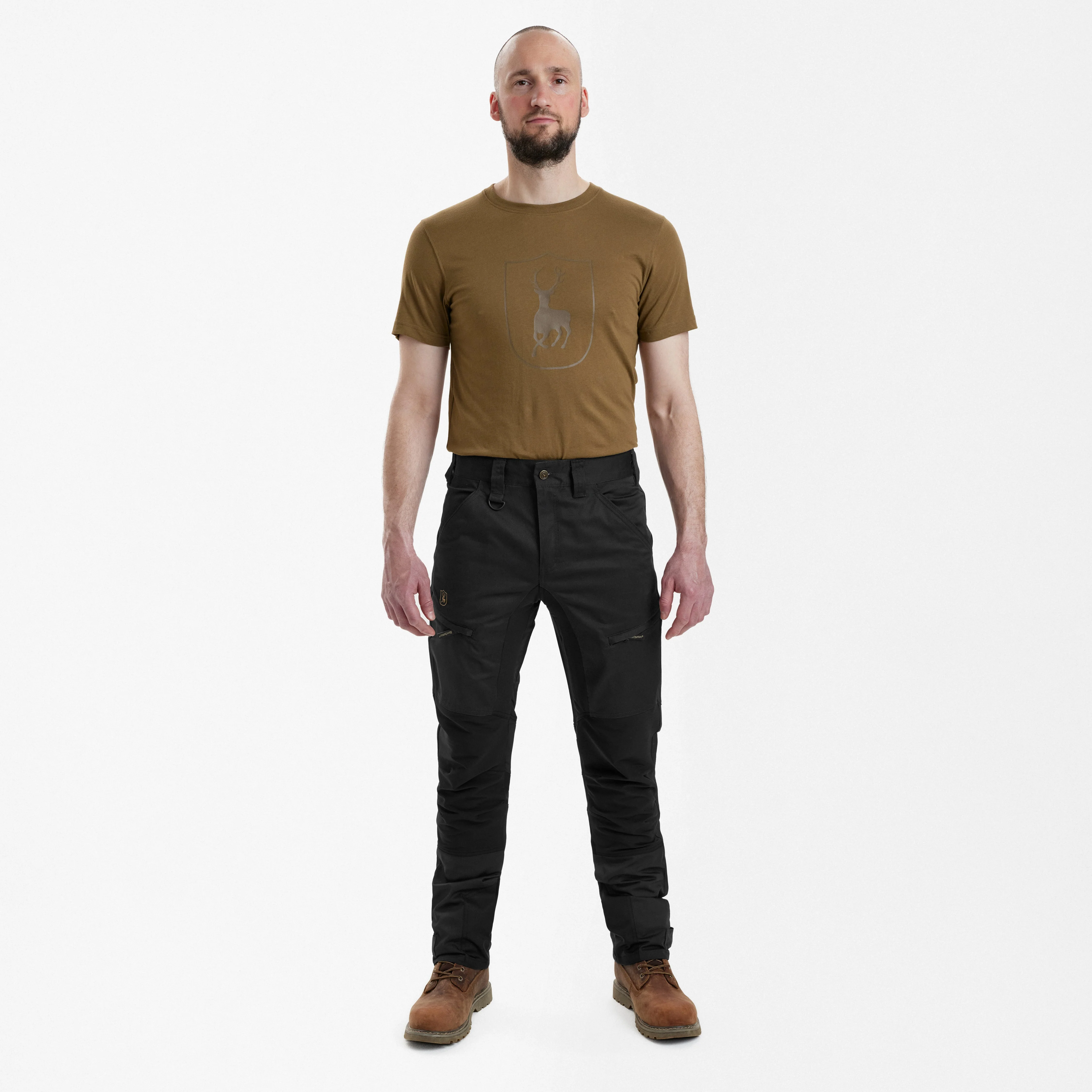 Rogaland Stretchbyxor med kontrast - Kort - Svart - Deerhunter - Image 3