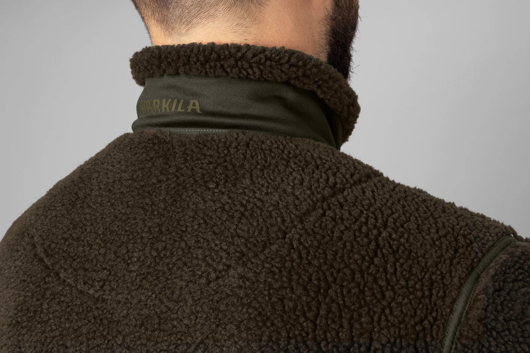 Rurik Teddy fleece Shadow grey/Willow green - Härkila - Image 3