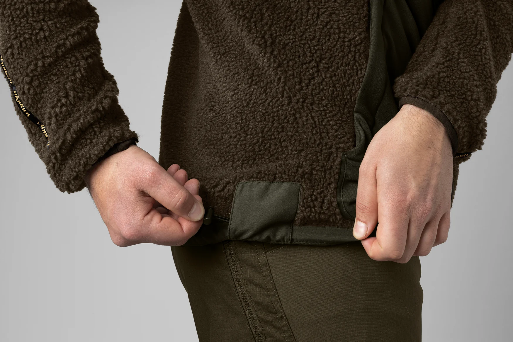 Rurik Teddy fleece Shadow grey/Willow green - Härkila - Image 7