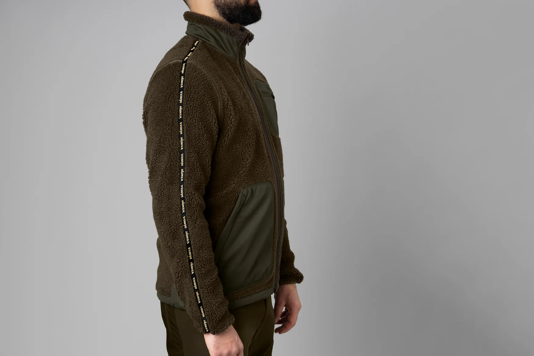 Rurik Teddy fleece Shadow grey/Willow green - Härkila - Image 8