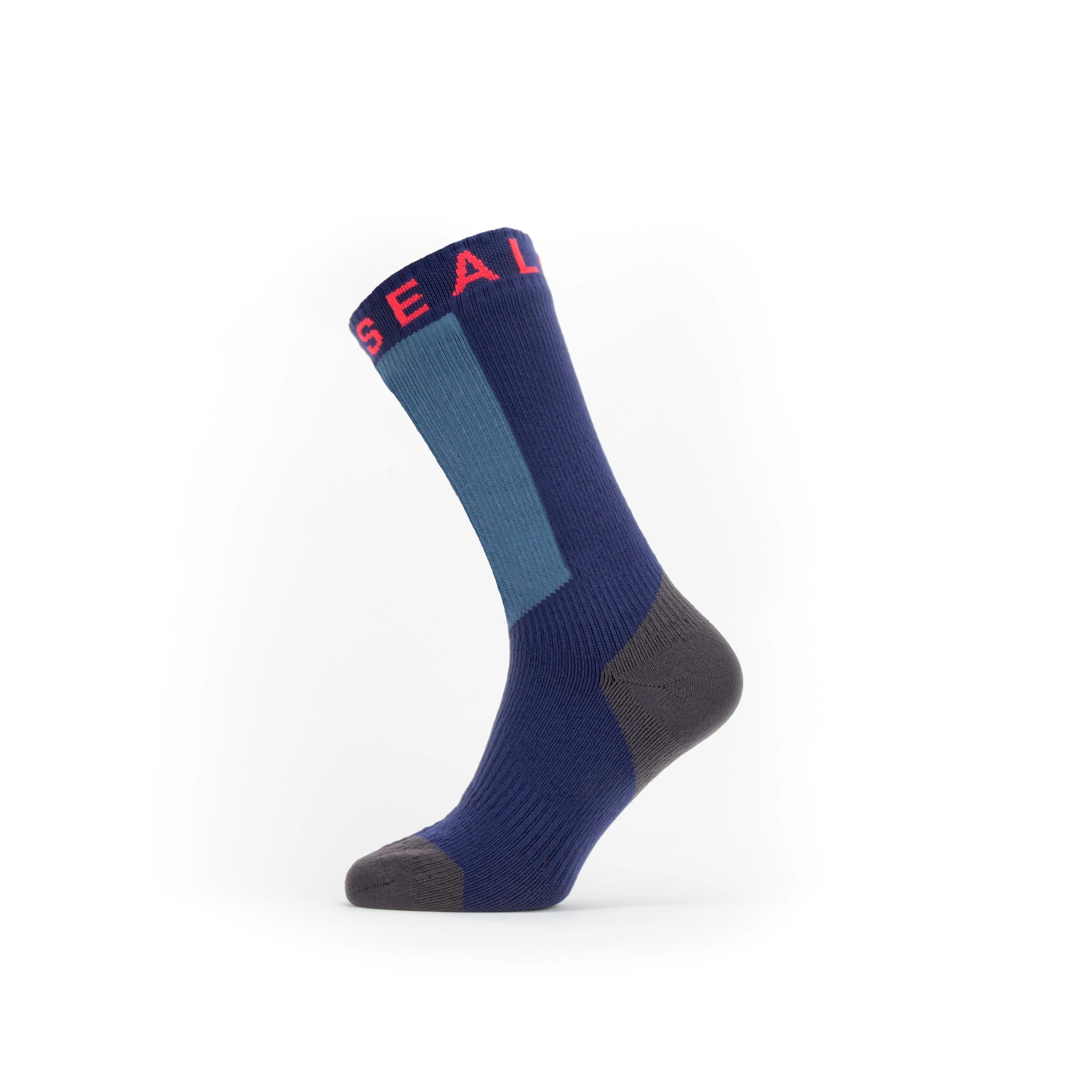 Sealskinz Scoulton Wp Warm Wt. Mid Sock W. Hydrost - Navy Blue/Grey/Red – Sealskinz - Image 2