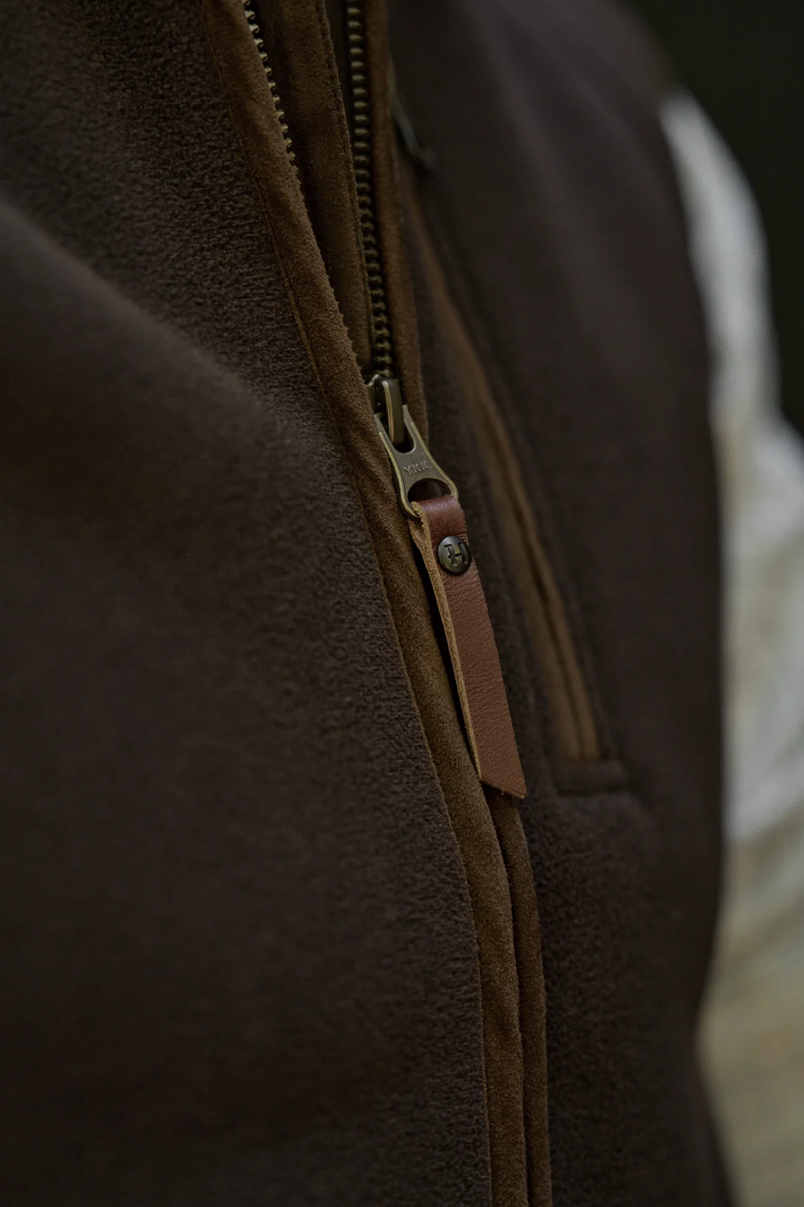 Sherpa fleeceväst Demitasse brown - Sandhem - Image 4