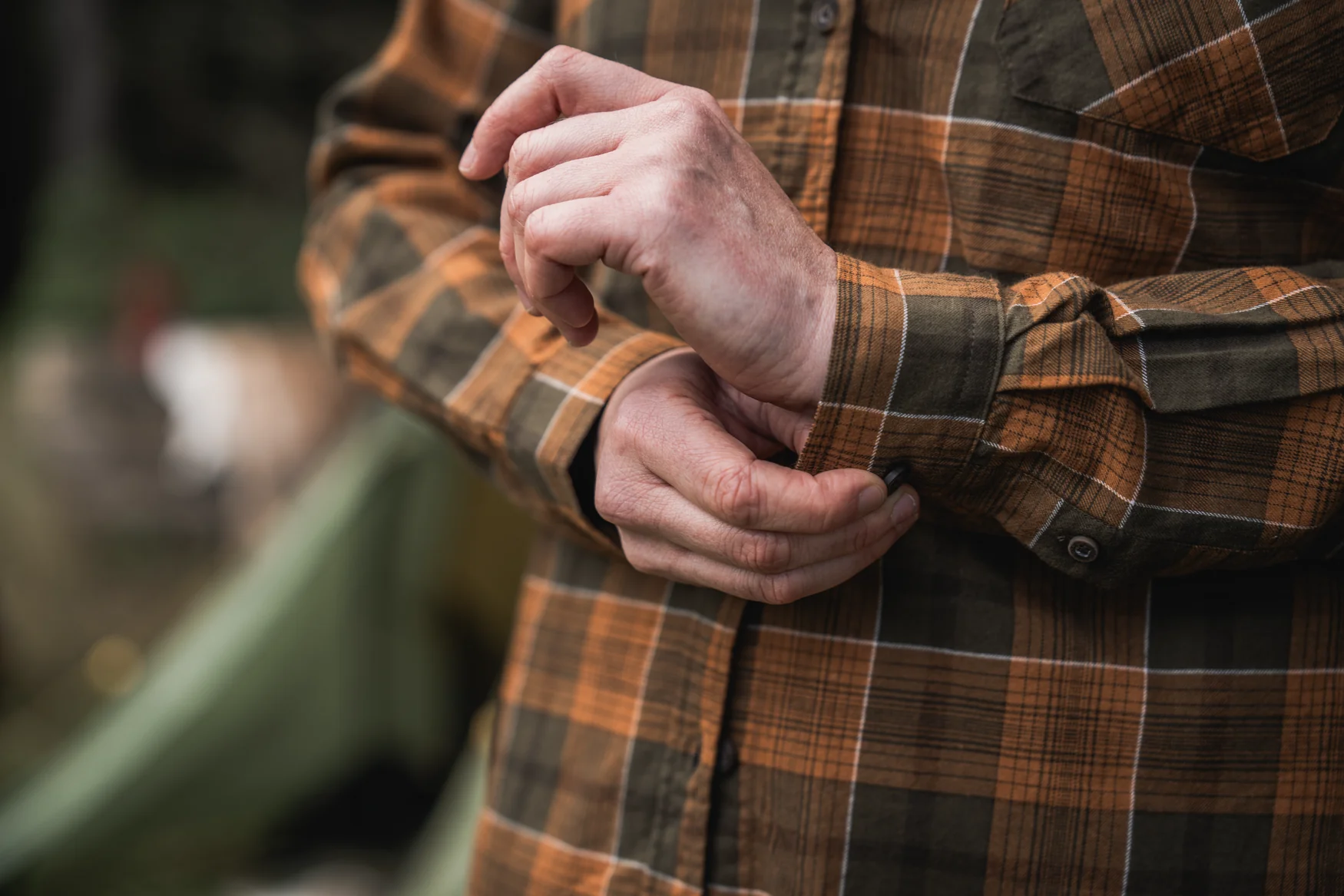 Skye Flannel skjorta för kvinnor Grizzly Brown/Terracotta Check - Seeland - Image 4
