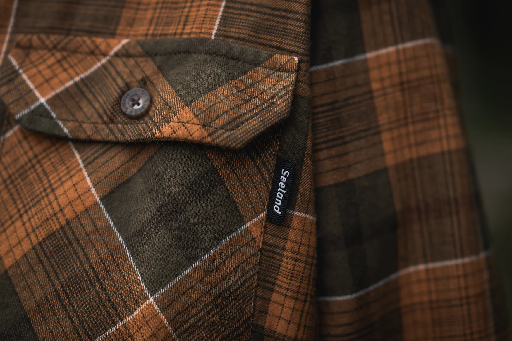 Skye Flannel skjorta för kvinnor Grizzly Brown/Terracotta Check - Seeland - Image 5
