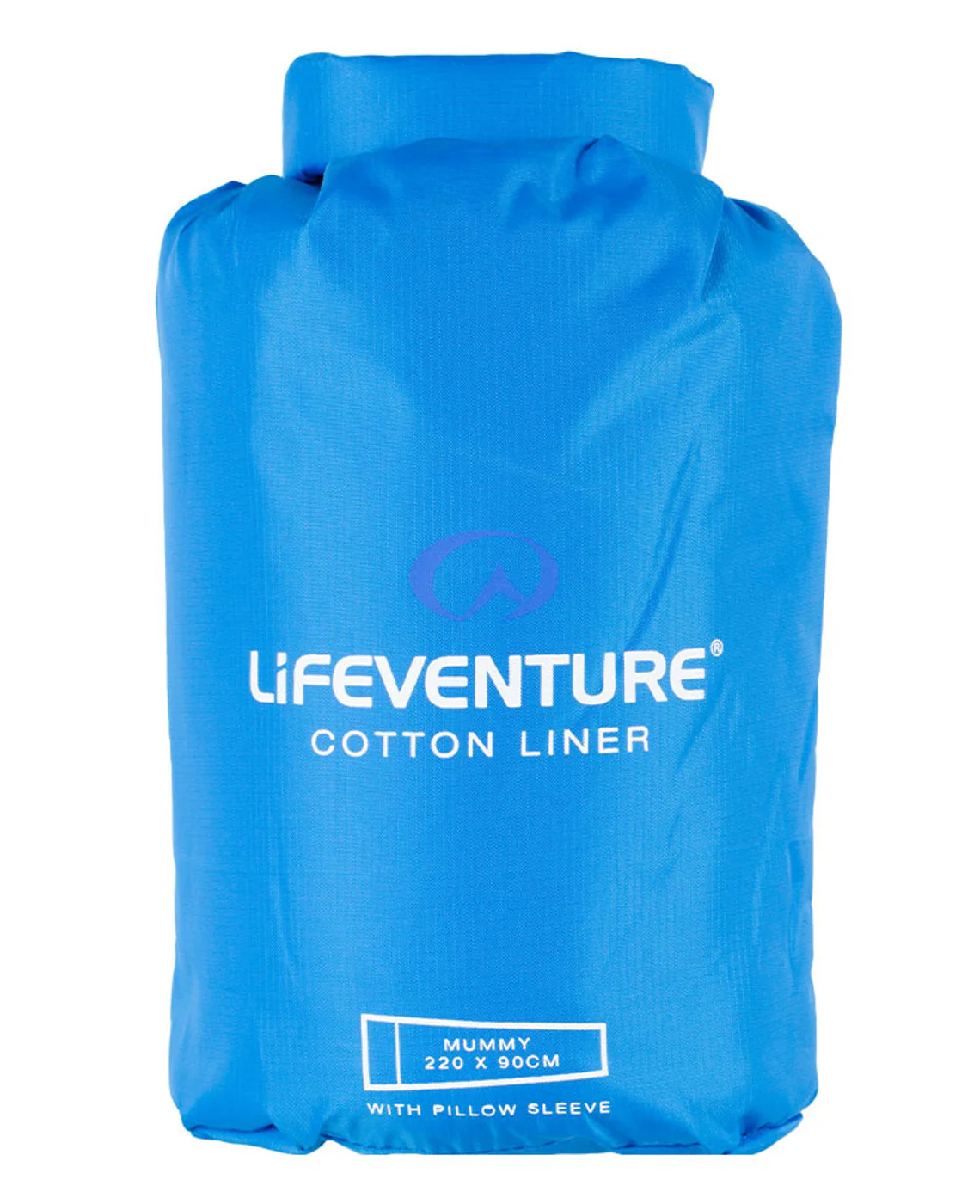 Sovsäcksliner i bomull, mummiform, blå – Life Venture