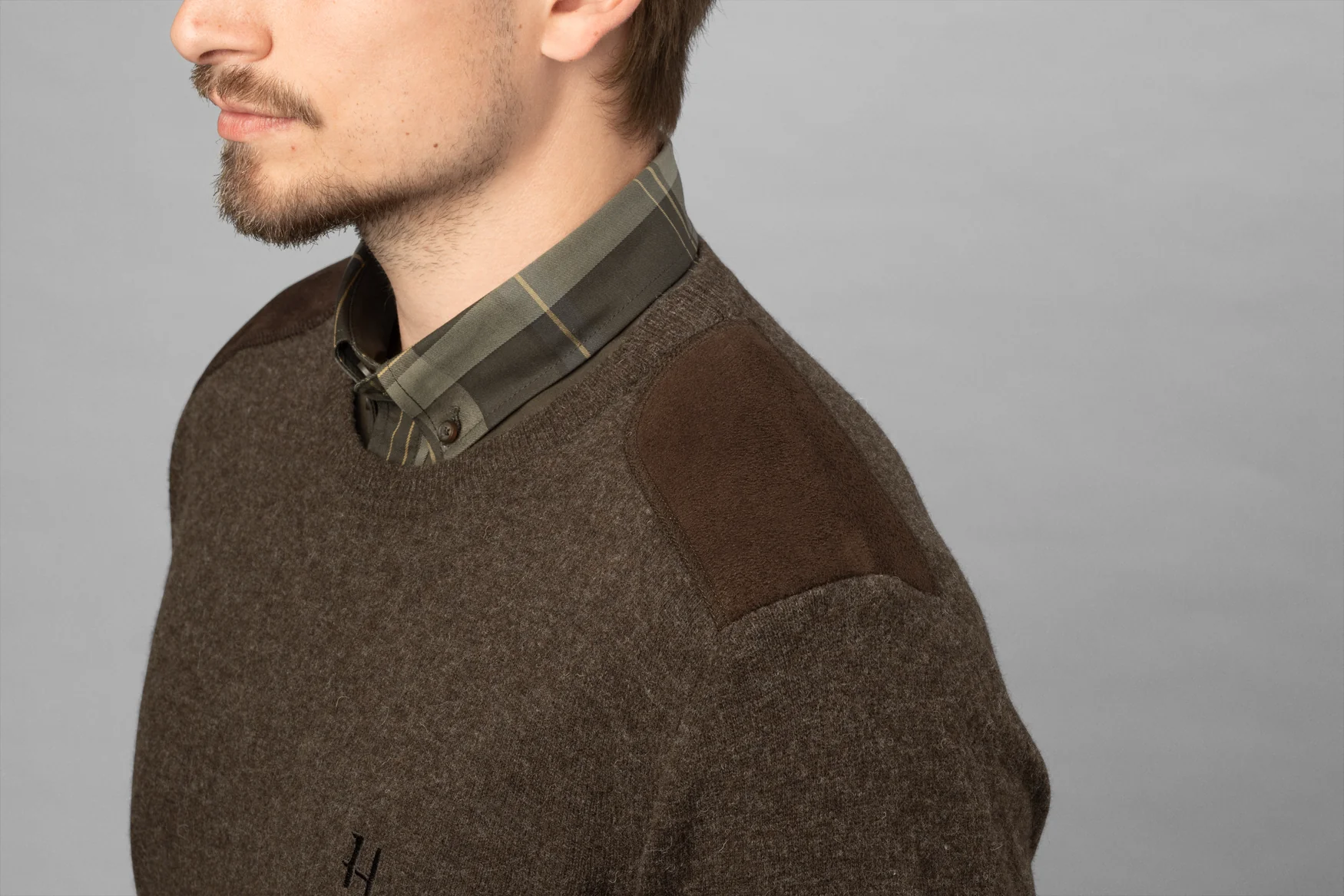 Svensk produkt titel: Arran Tröja Slate brown - Härkila - Image 3