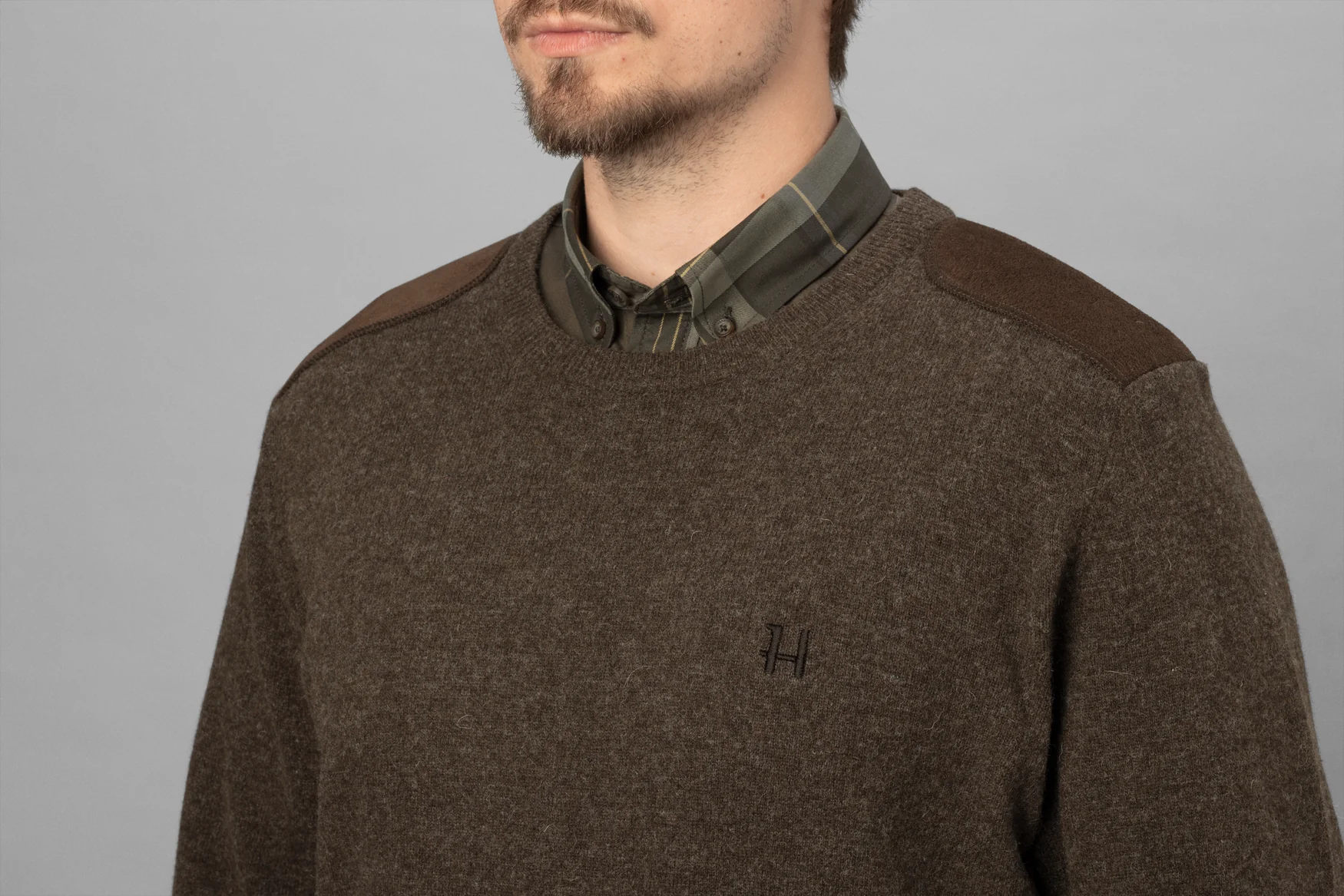Svensk produkt titel: Arran Tröja Slate brown - Härkila - Image 4