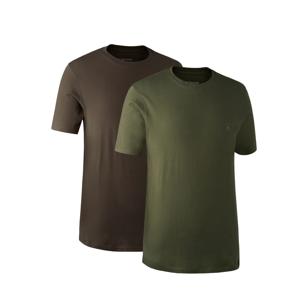 T-shirt 2-pack Grön/Brun - Deerhunter