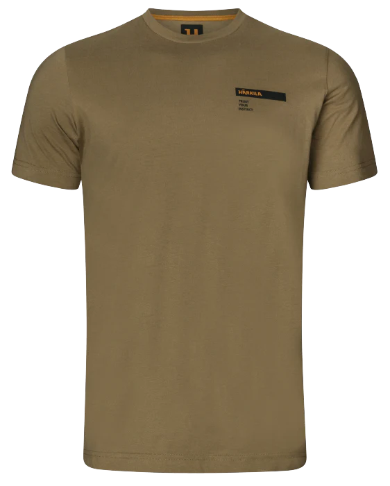 T-shirt med logga Dark antique bronze - Härkila