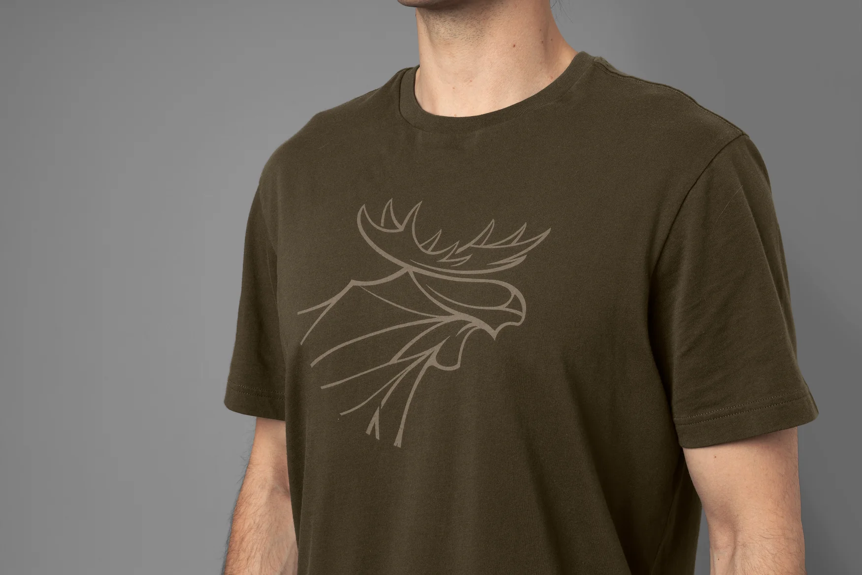 T-shirt med tryck 2-pack Willow green/Vinröd - Härkila - Image 10