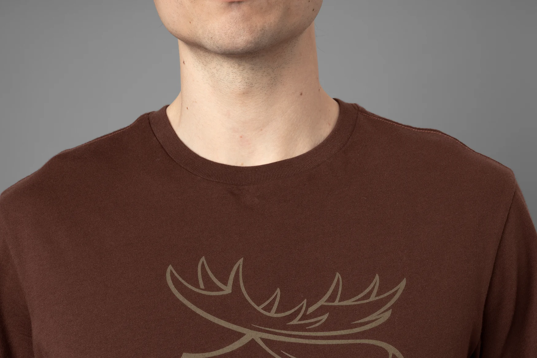 T-shirt med tryck 2-pack Willow green/Vinröd - Härkila - Image 5