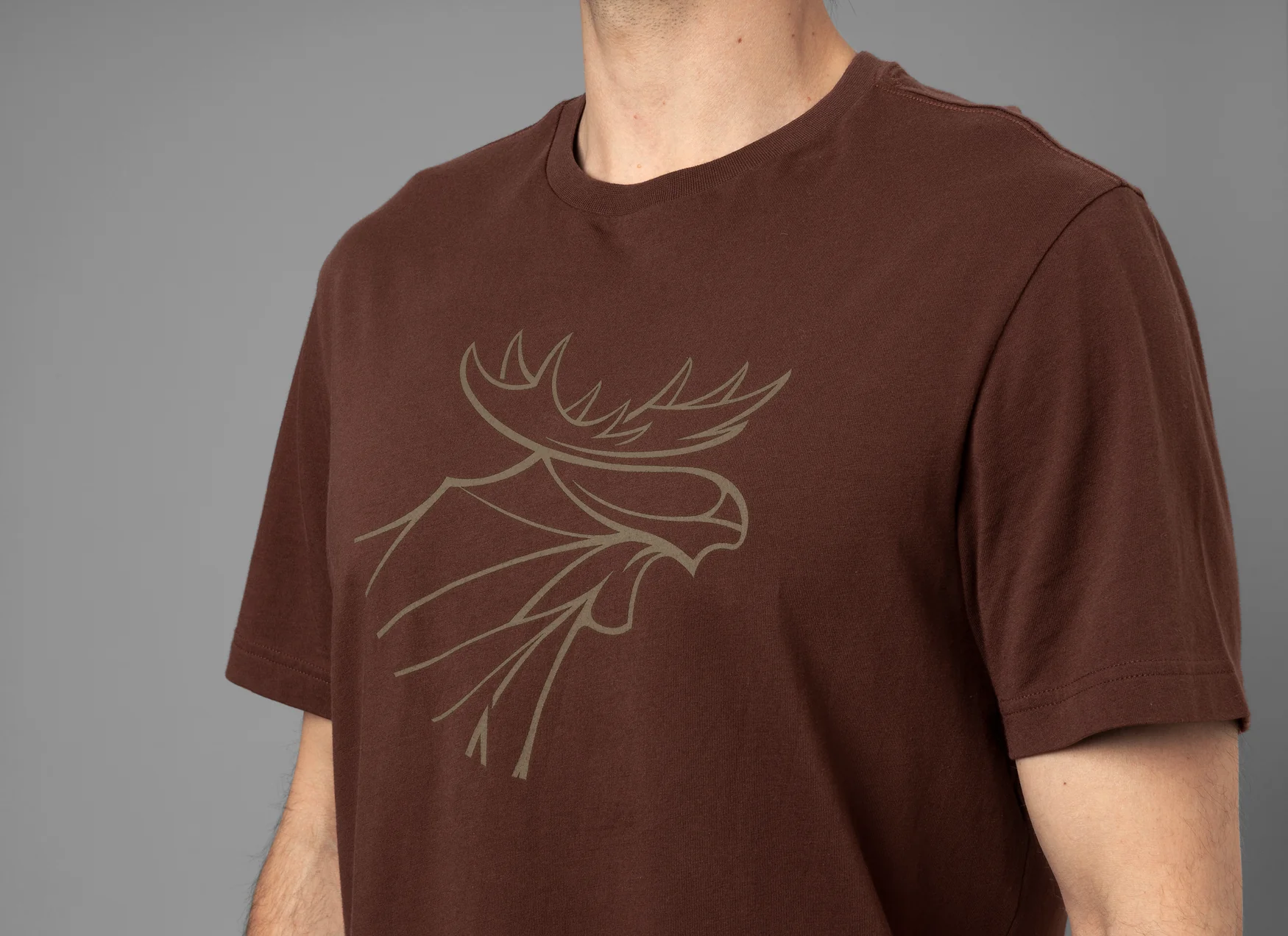 T-shirt med tryck 2-pack Willow green/Vinröd - Härkila - Image 6