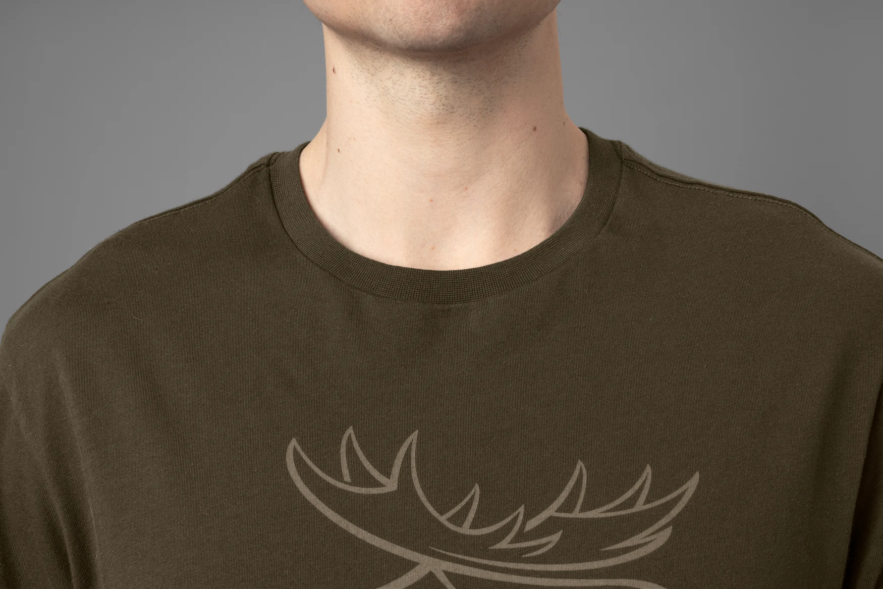 T-shirt med tryck 2-pack Willow green/Vinröd - Härkila - Image 9