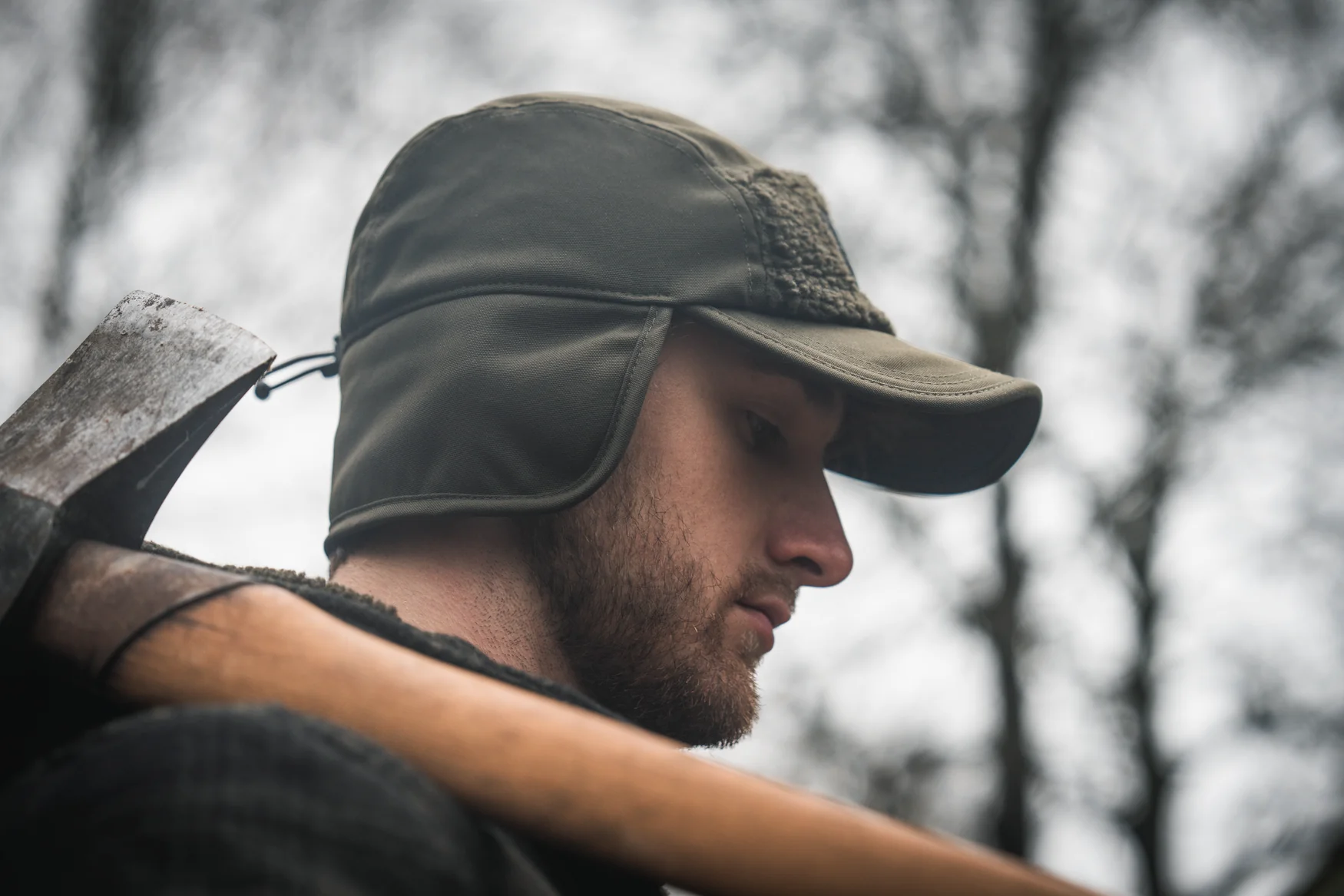 Teddy vikbar keps - Pine green – Pinewood - Image 4
