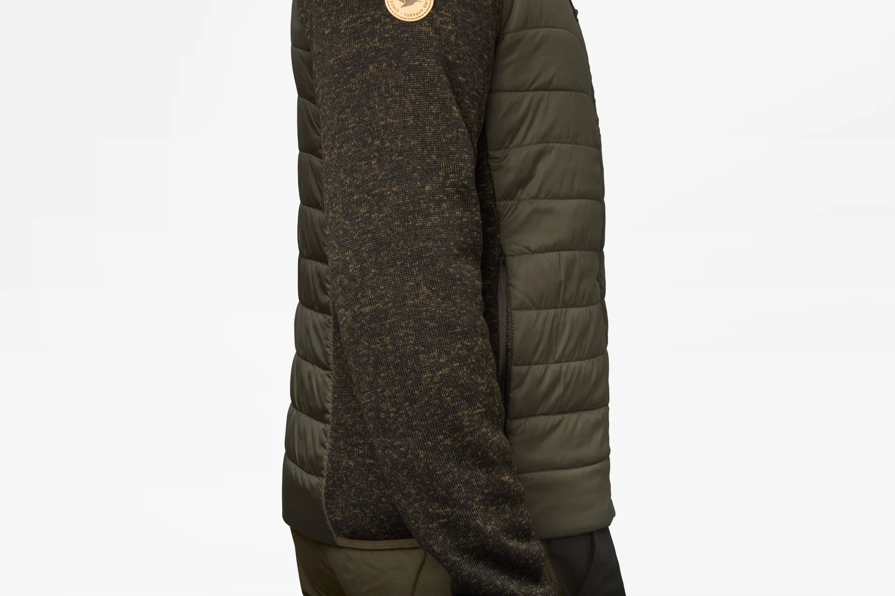 Theo Hybrid Fleece väst Pine green - Seeland