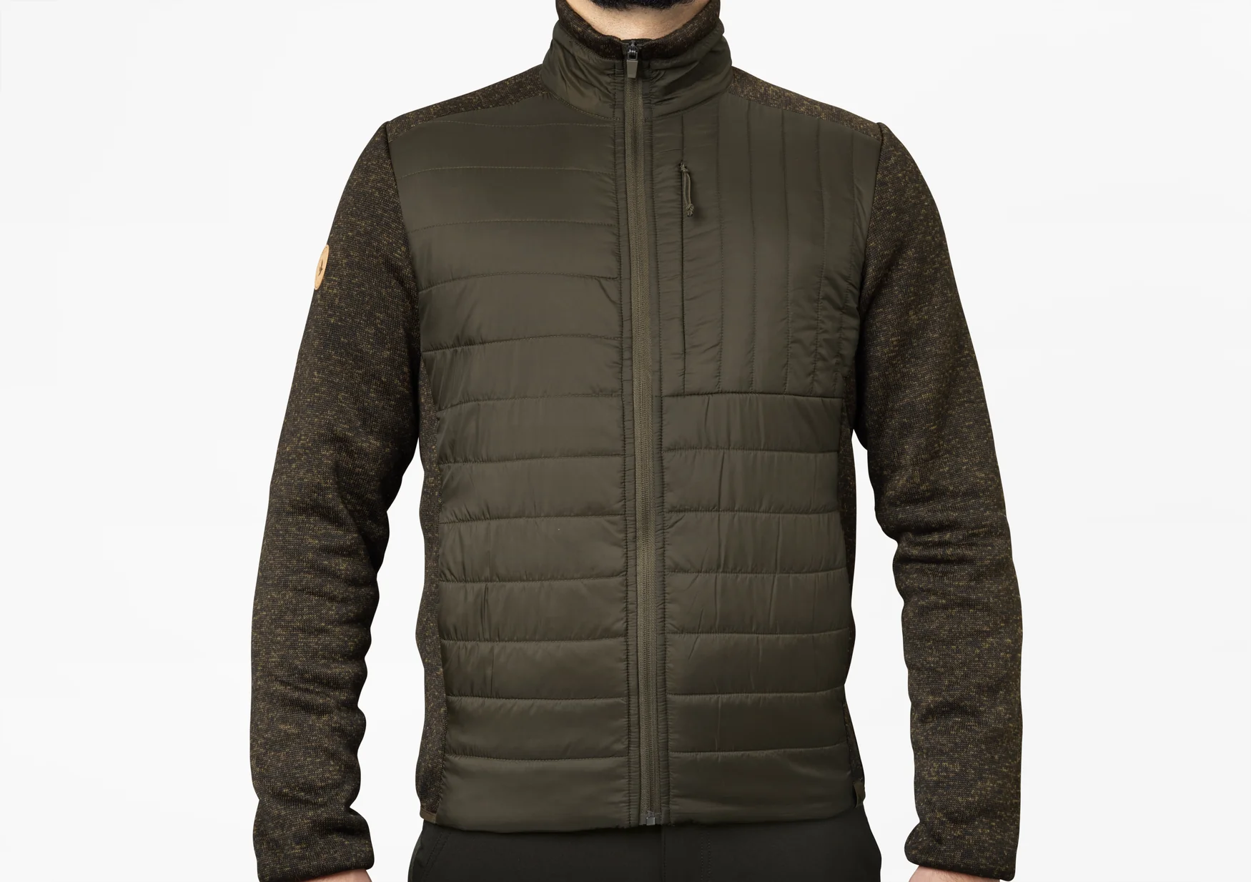 Theo Hybrid Fleece väst Pine green - Seeland - Image 2