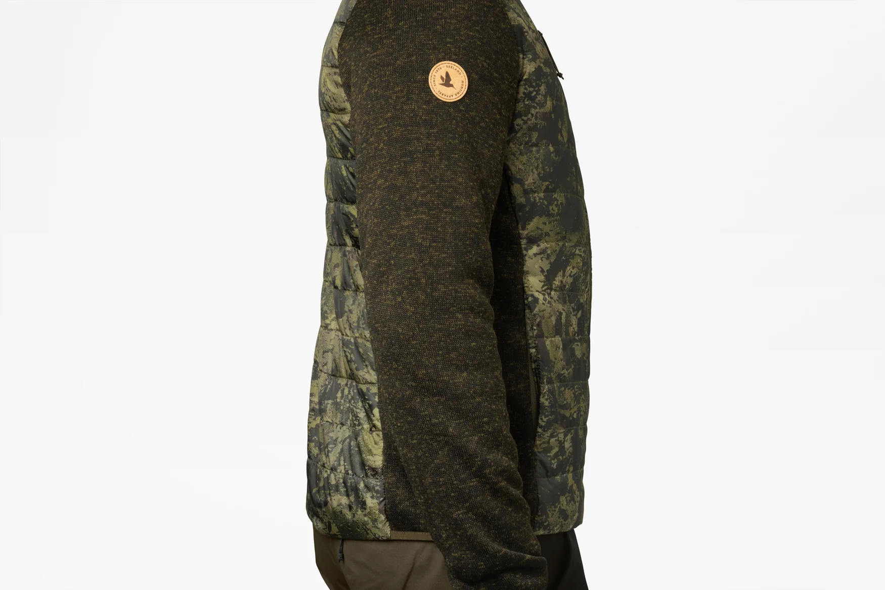Theo Hybrid Kamouflage Fleeceväst Pine green/InVis green - Seeland