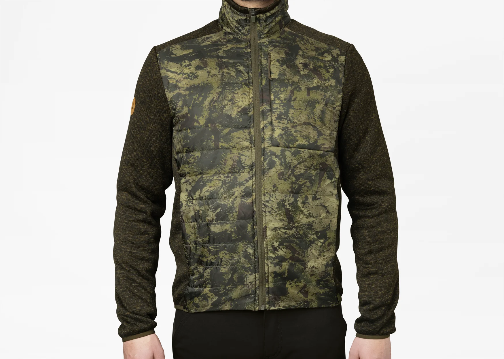 Theo Hybrid Kamouflage Fleeceväst Pine green/InVis green - Seeland - Image 2