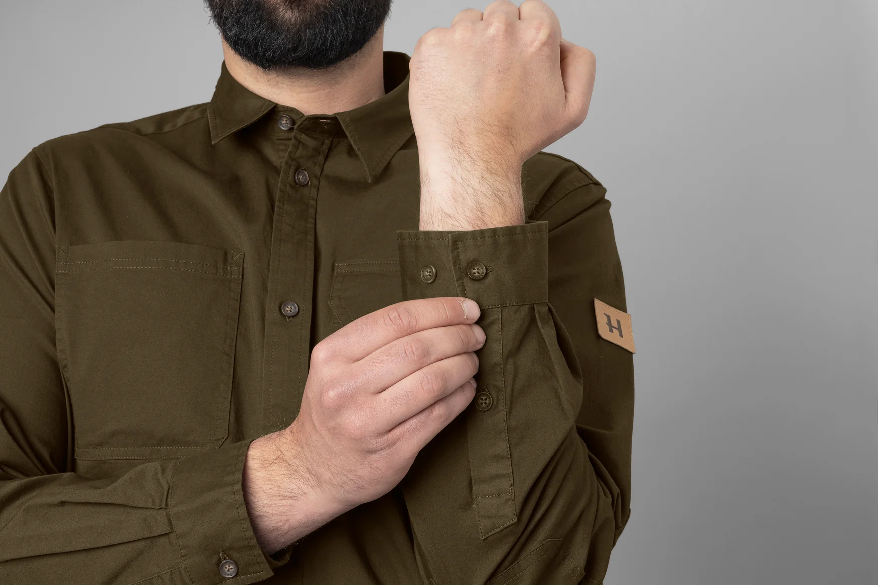 Trym L/S skjorta Willow green - Härkila - Image 6