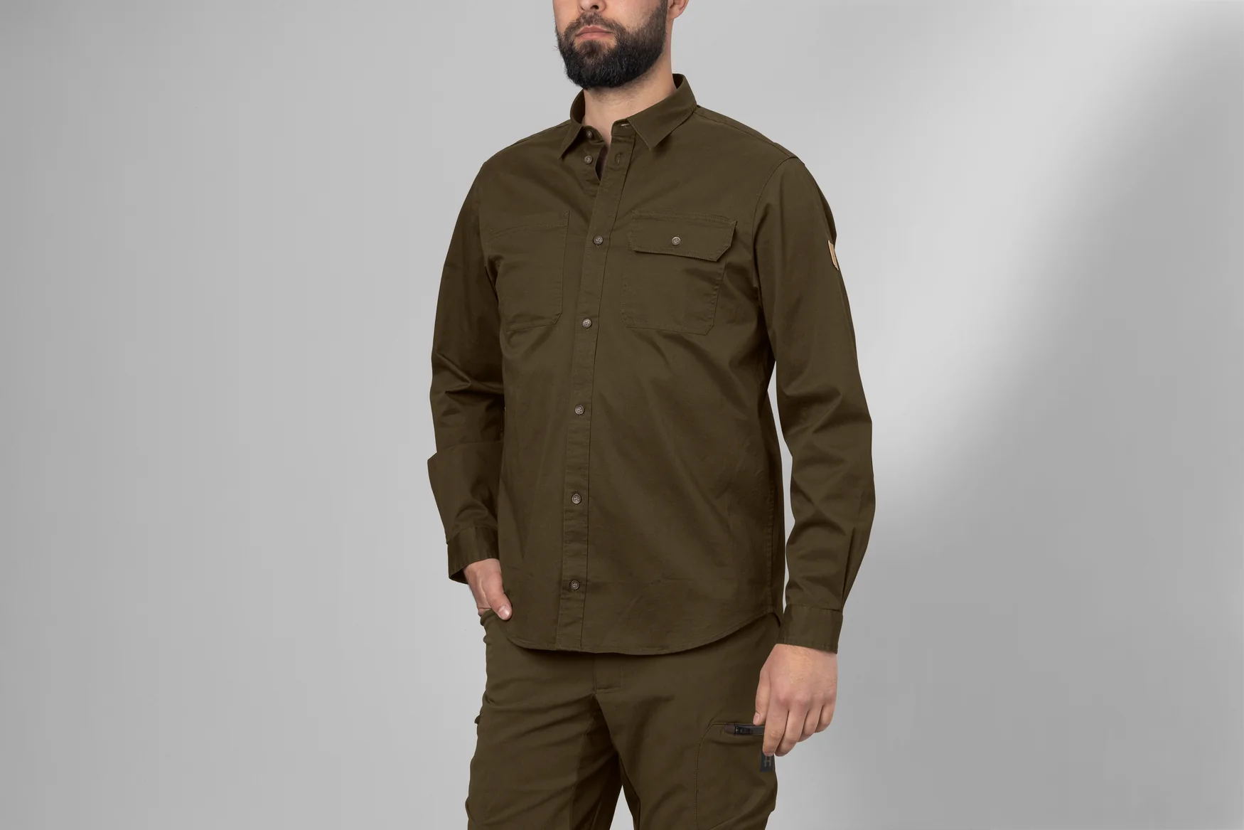Trym L/S skjorta Willow green - Härkila - Image 7