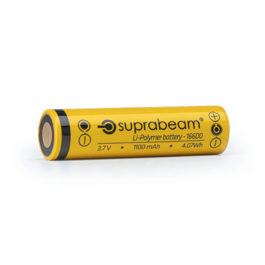 Uppladdningsbart batteri Li-Po 16600, 1'100 mAh - Suprabeam