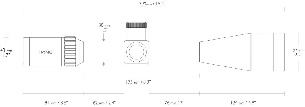 Vantage 30 WA SF IR 6-24x50 Half Mil Dot - Hawke - Image 4