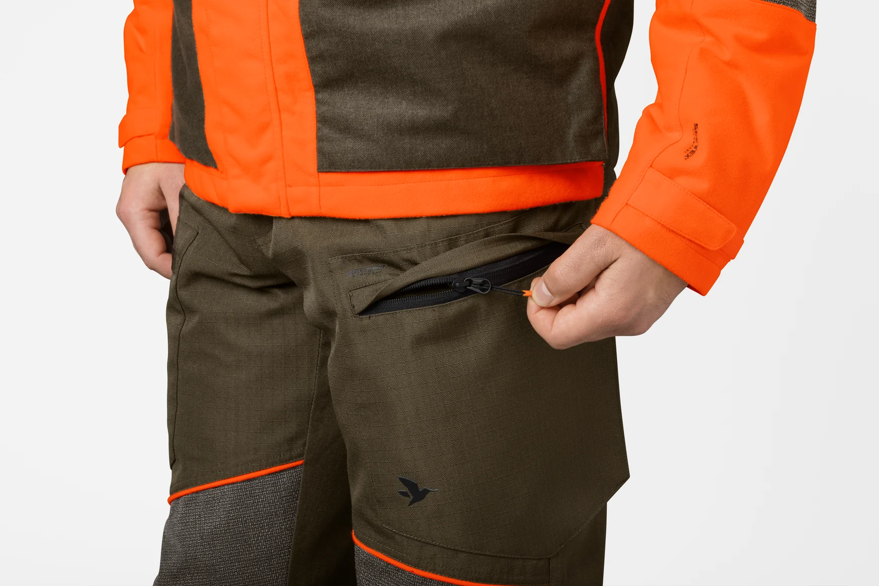 Venture byxor Pine green/Hi-Vis orange - Seeland - Image 2