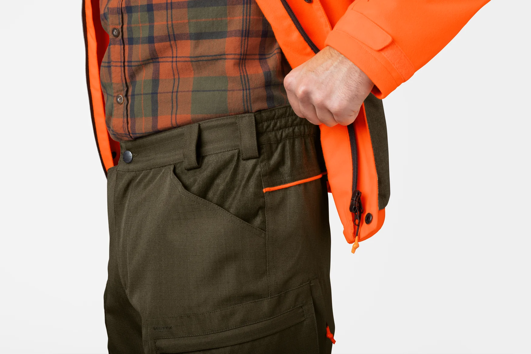 Venture byxor Pine green/Hi-Vis orange - Seeland - Image 5
